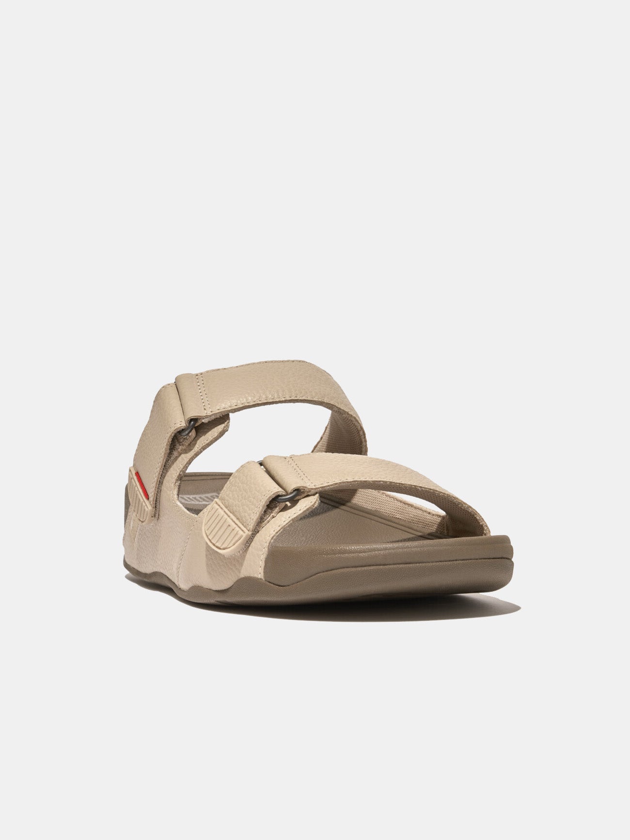 Fitflop Men's Gogh Moc Adjustable Leather Slides #color_latte beige