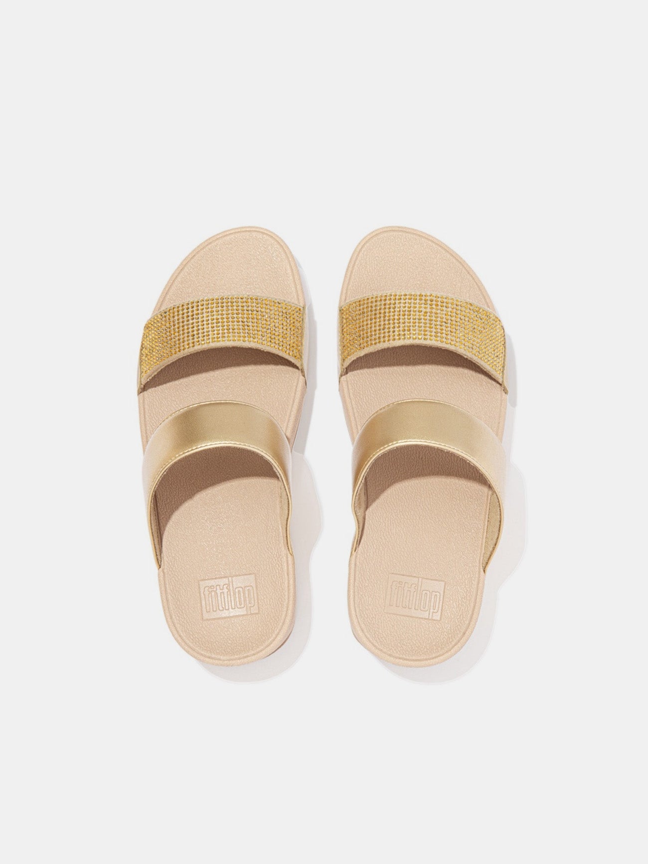 Fitflop Lulu Women's Crystal Slides #color_Gold
