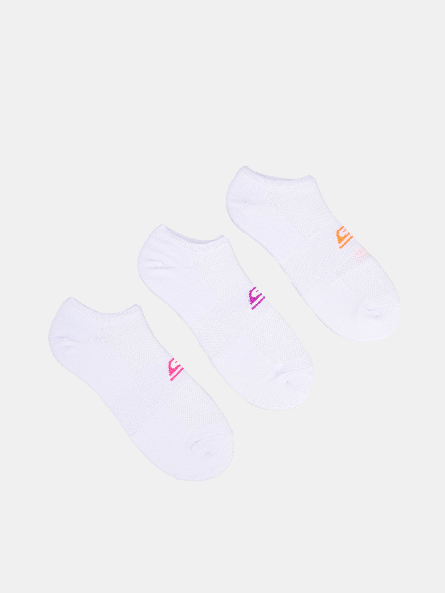 Skechers Women's 3 Pack 1/2 Terry No Show Socks #color_White