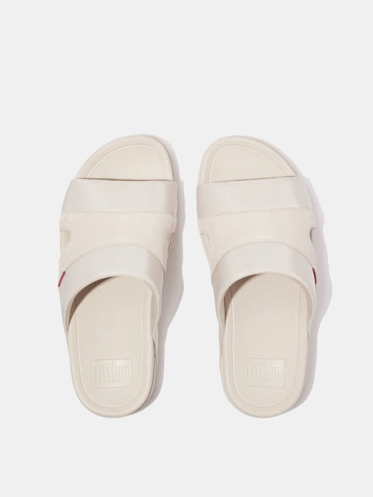 Fitflop Freeway III Men'ss Leather-Mix Slides #color_Paris Beige