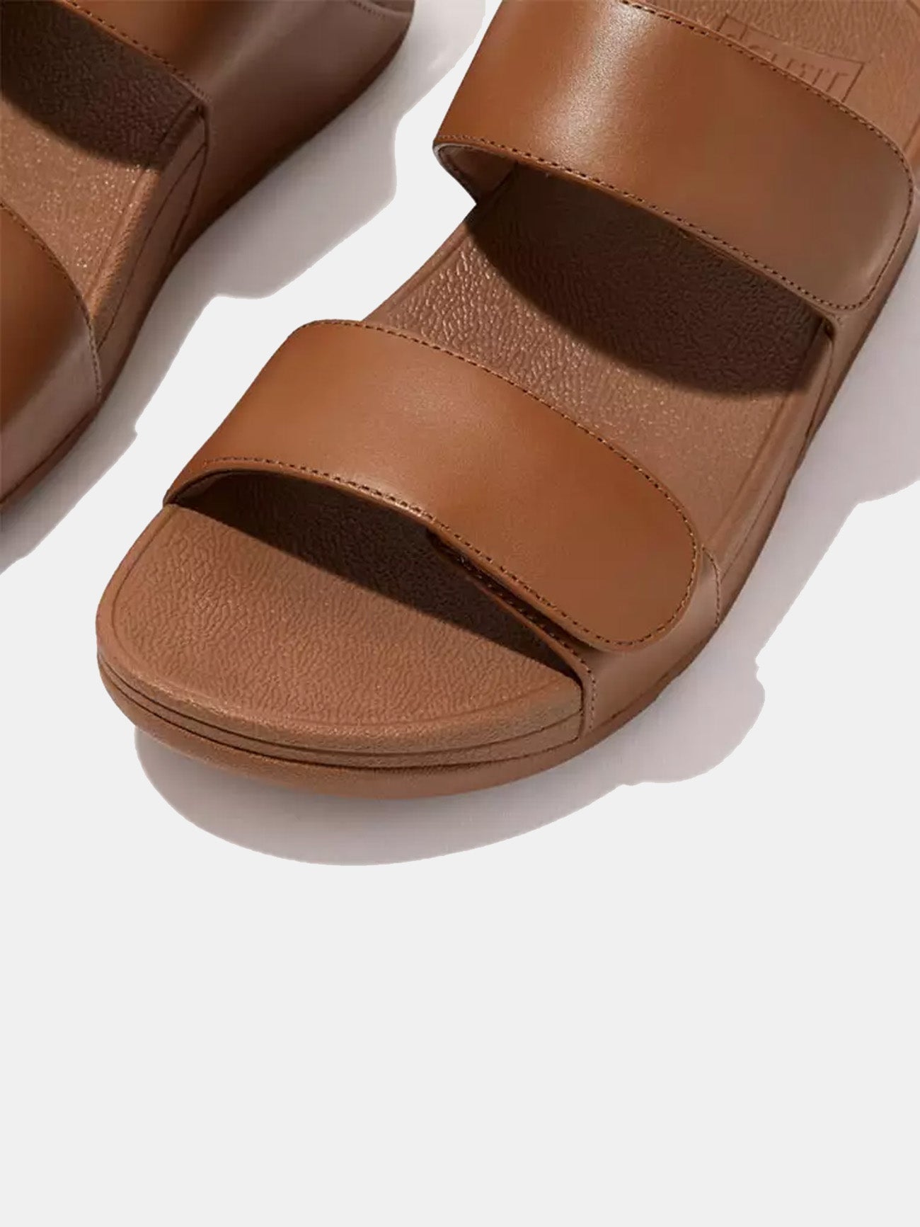 Fitflop Women's Lulu Adjustable Leather Slides #color_Tan