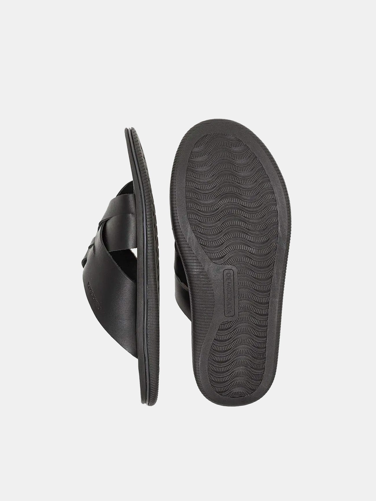 Democrata Men's Easy Groove Sandals #color_Black