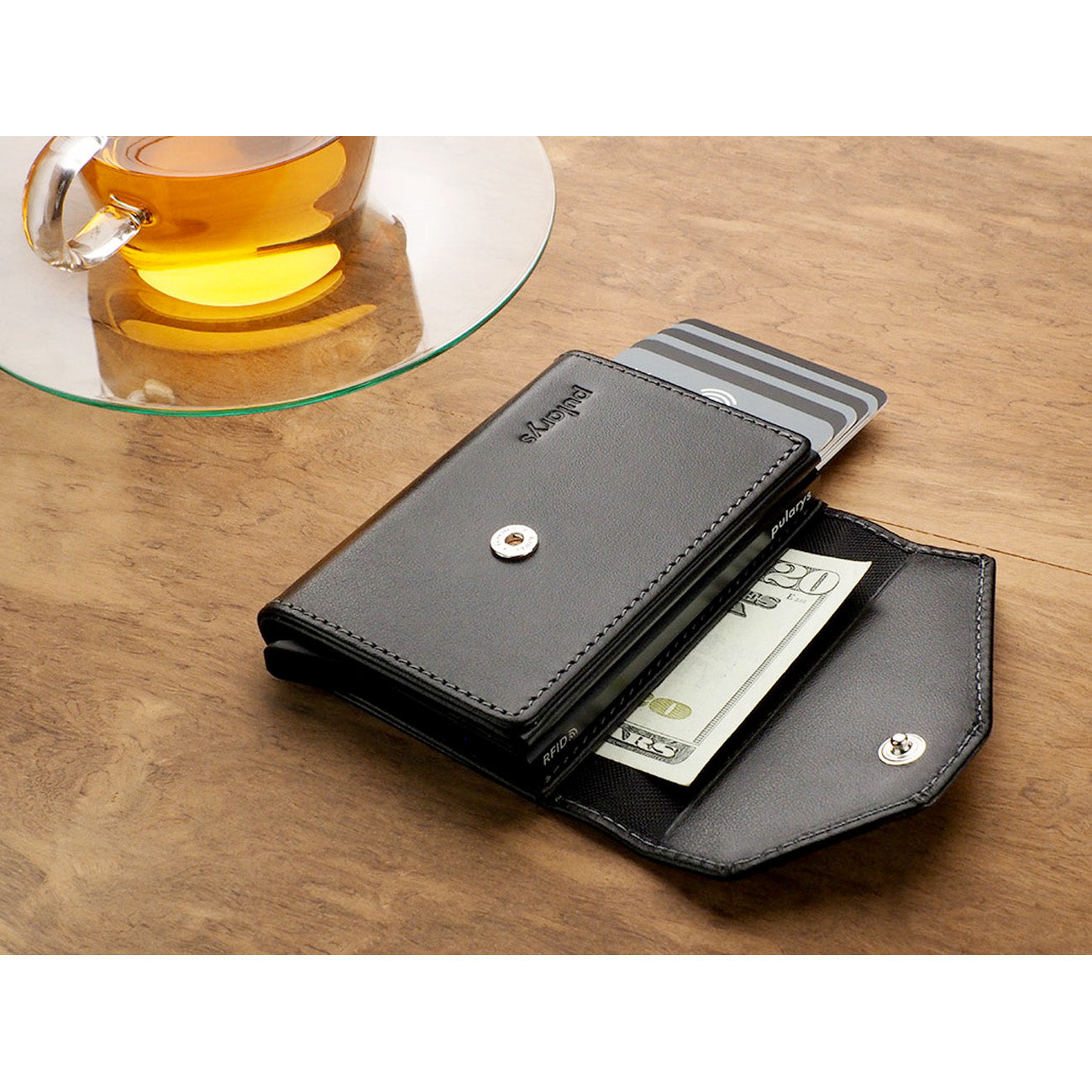 Pularys Porter Go wallet - Italia Leather #color_Black