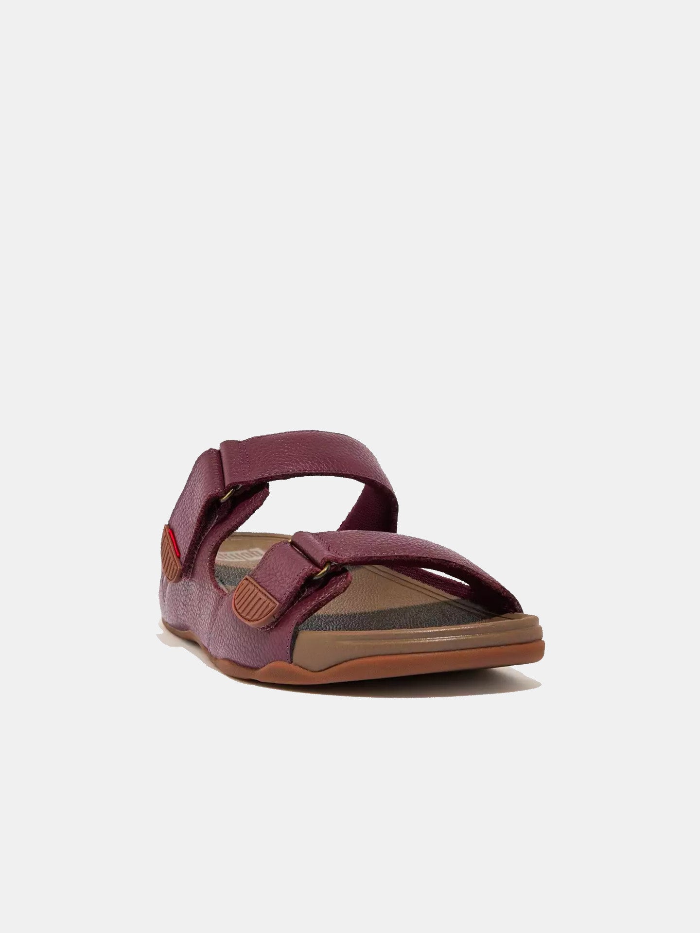 Fitflop Men's Gogh Moc Adjustable Leather Slides #color_Purple