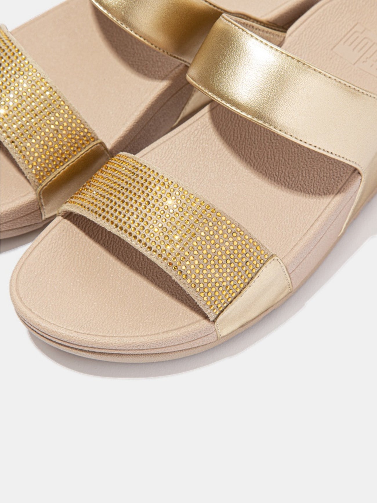 Fitflop Lulu Women's Crystal Slides #color_Gold