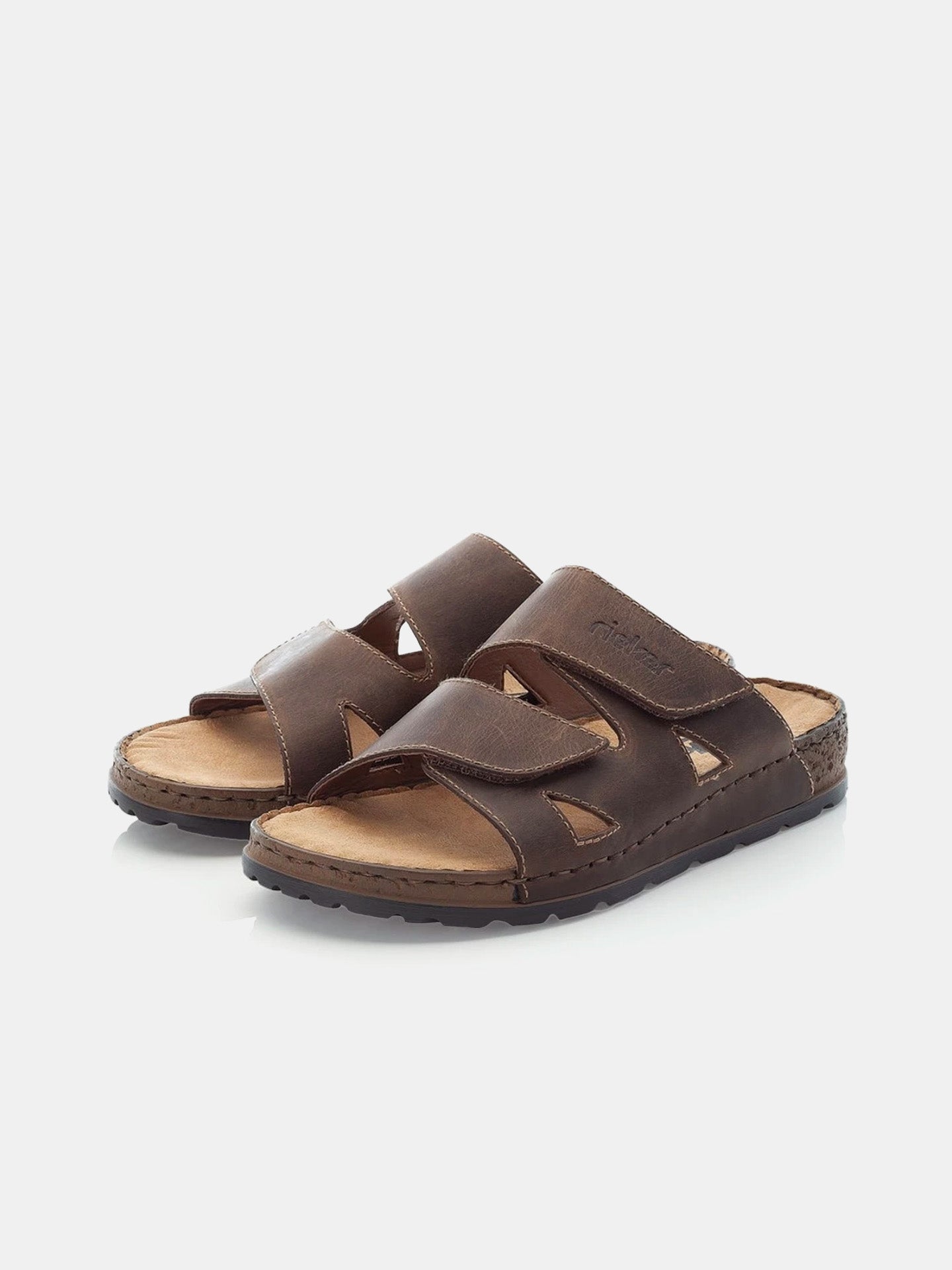 Rieker 25691 Men's Slider Sandals #color_brown