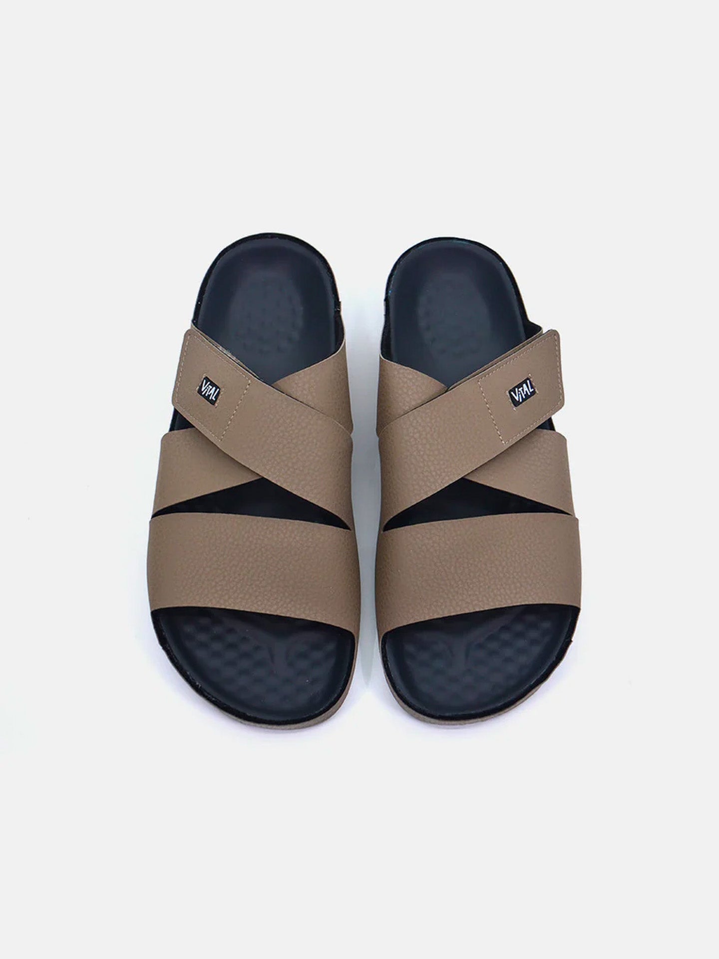 Vital 09080SY Men's Slider Sandals #color_Beige