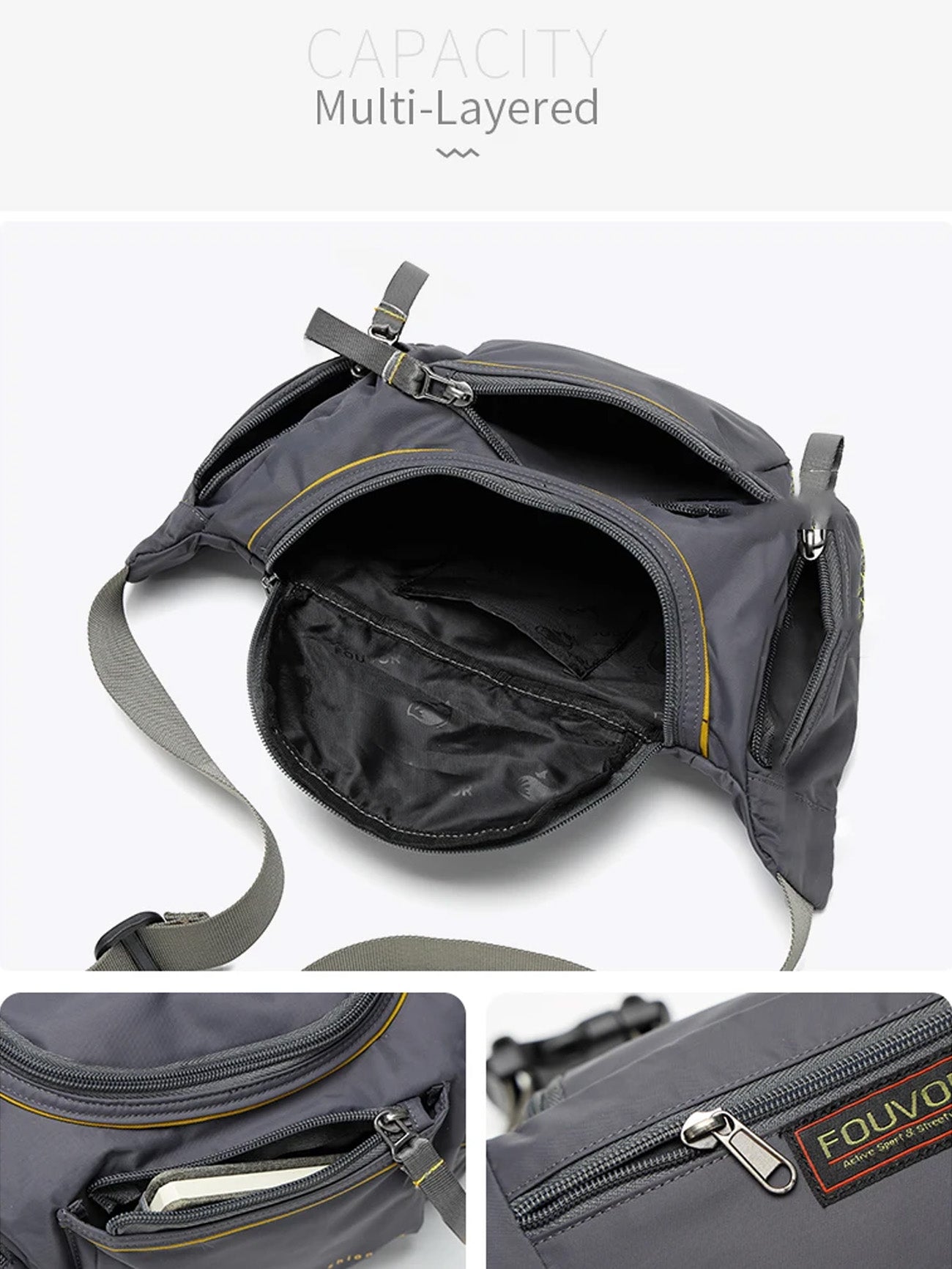 Fouvor 2538-17 Waist Bag #color_Gray