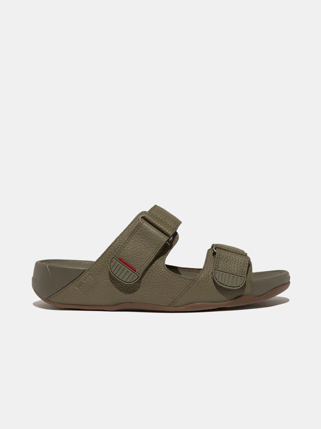 Fitflop Gogh Moc Men'ss Adjustable Leather Slides #color_green