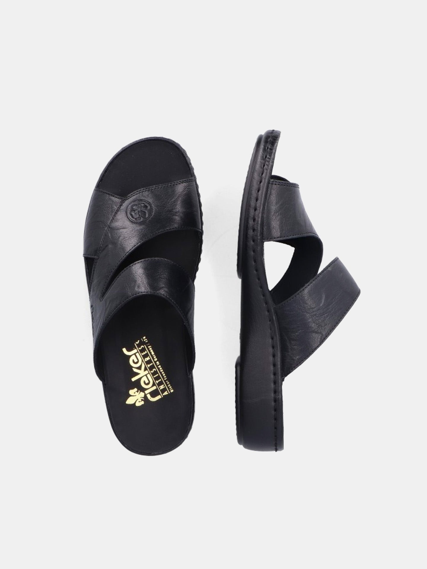 Rieker 23974-02 Men's Slider Sandals #color_black