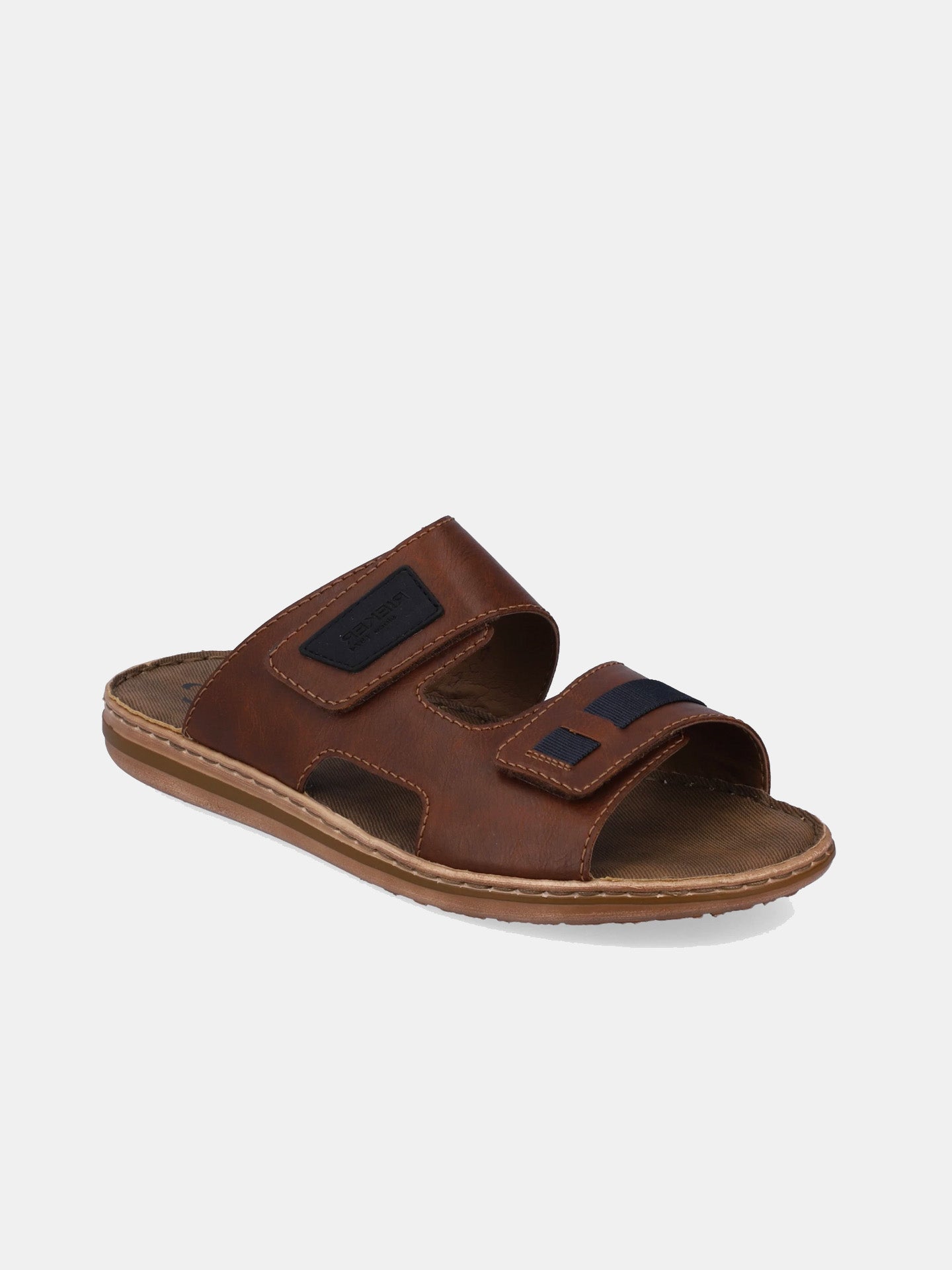 Rieker 21055 Men's Slider Sandals #color_Brown