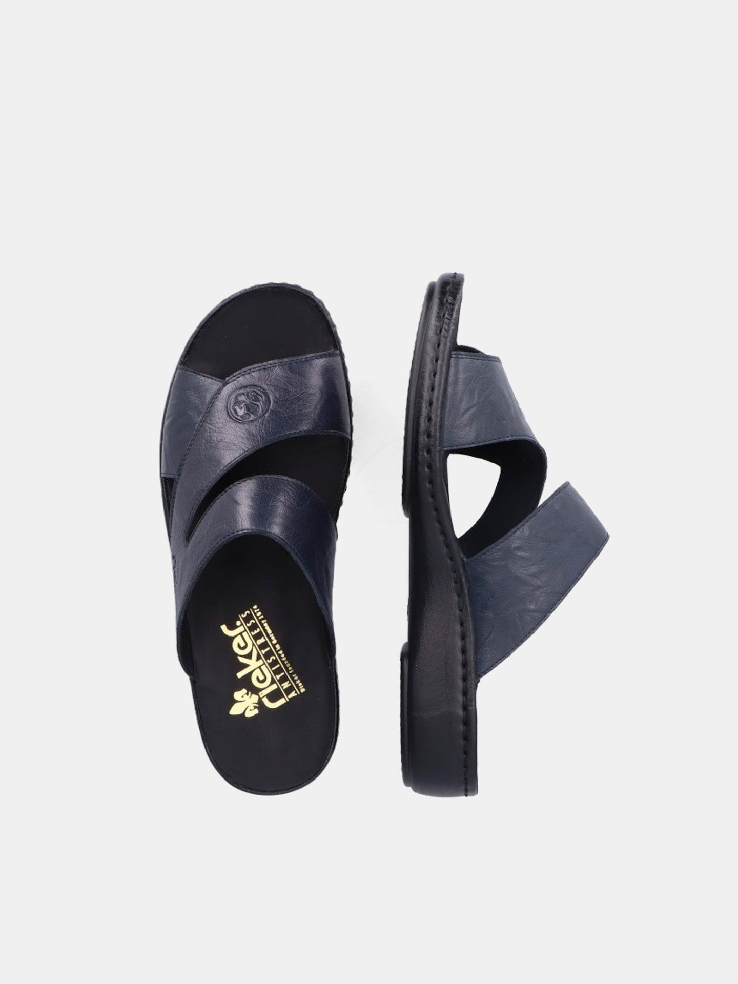 Rieker 23974 Men's Slider Sandals #color_Navy