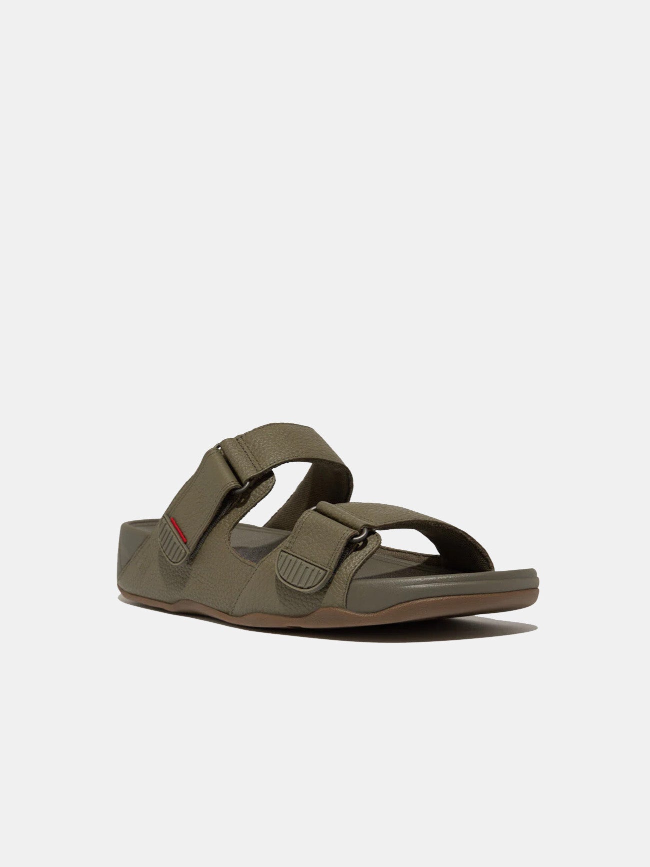 Fitflop Gogh Moc Men'ss Adjustable Leather Slides #color_green