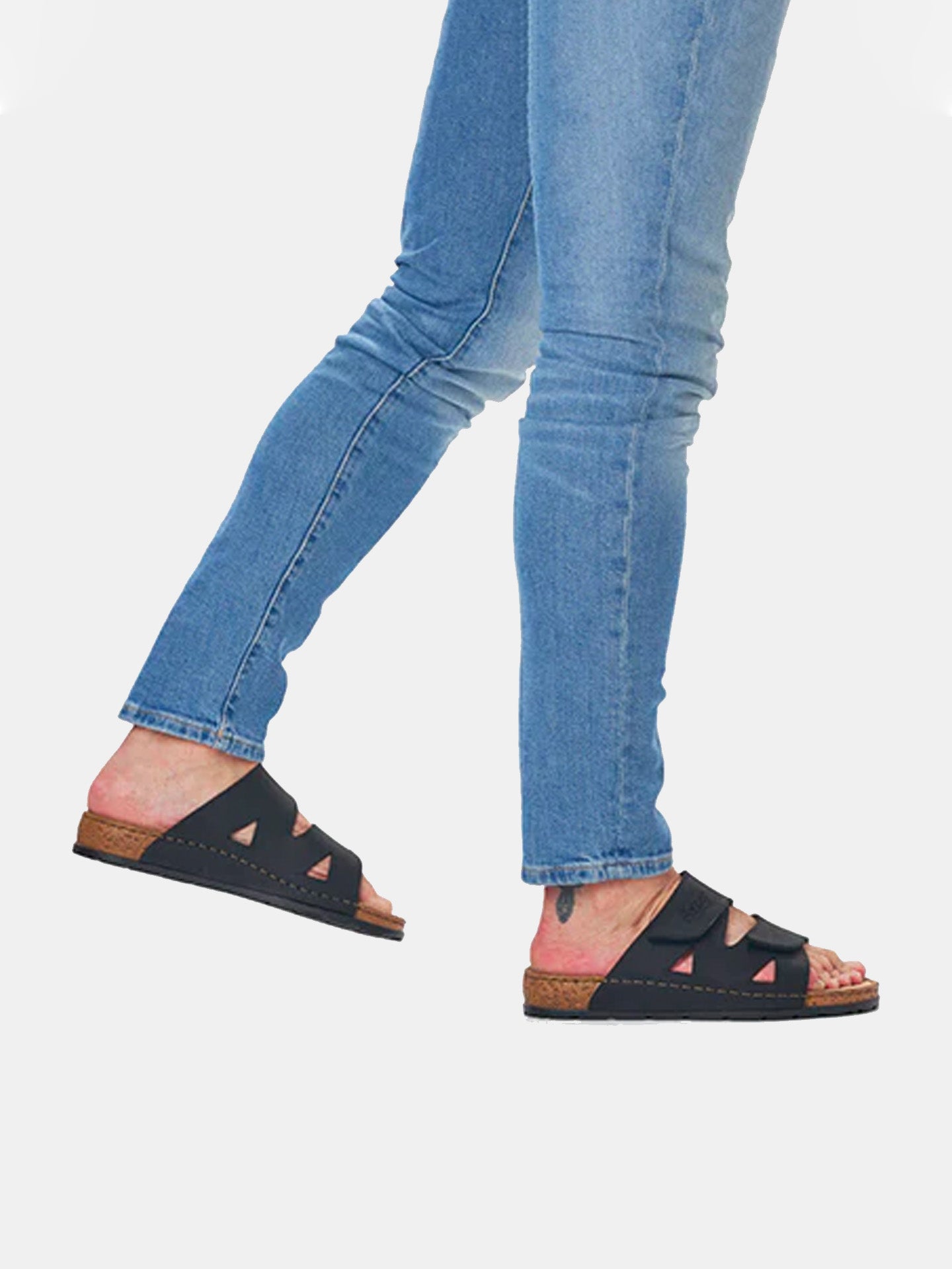 Rieker 25650 Men's Slider Sandals #color_black