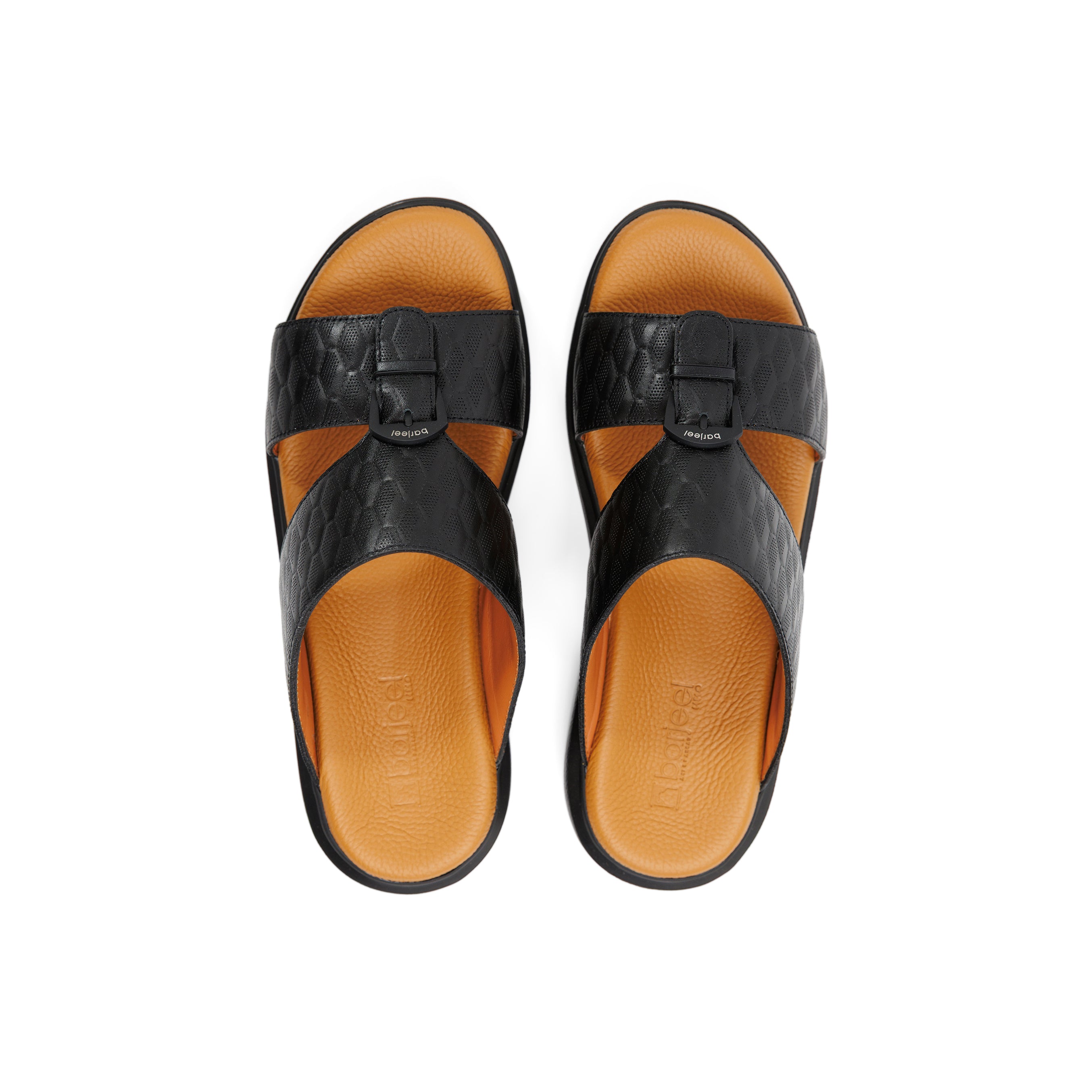 Barjeel Uno BS009 Men's Sandals #color_Black