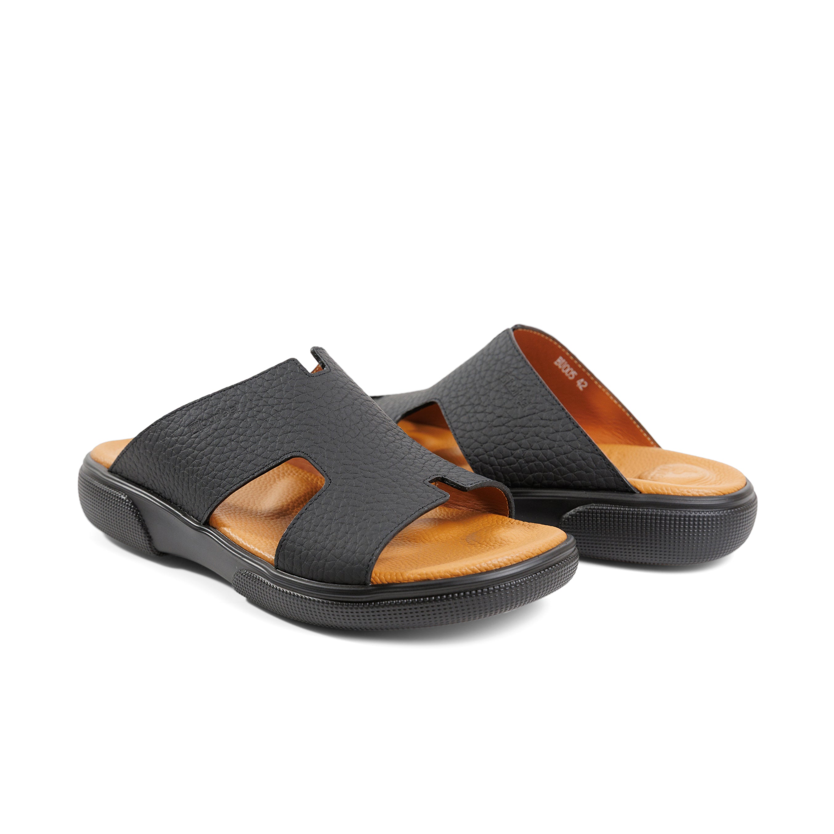 Barjeel Uno BU005 Men's Sandals #color_Black