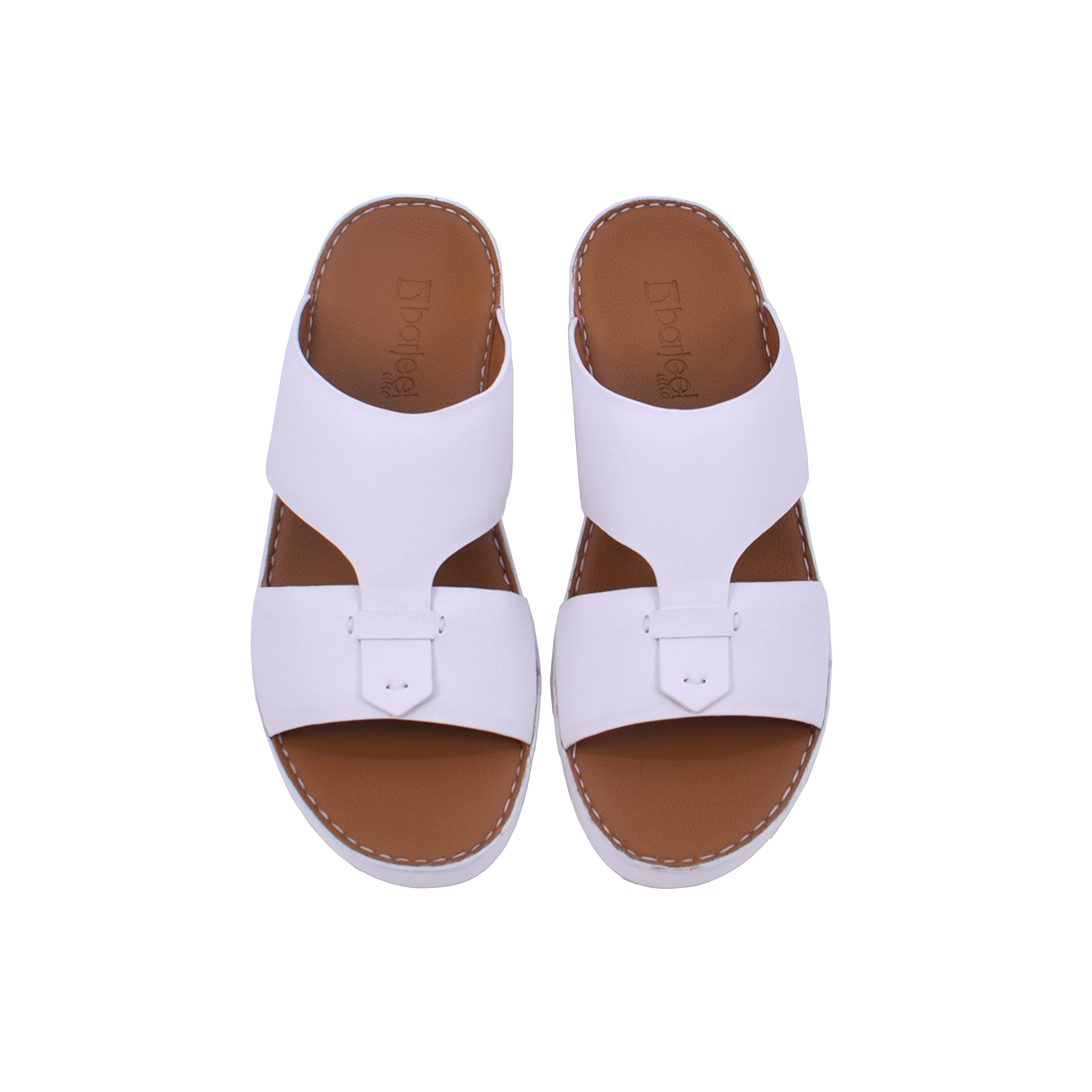 Barjeel Uno BS49 Men's Sandals #color_White