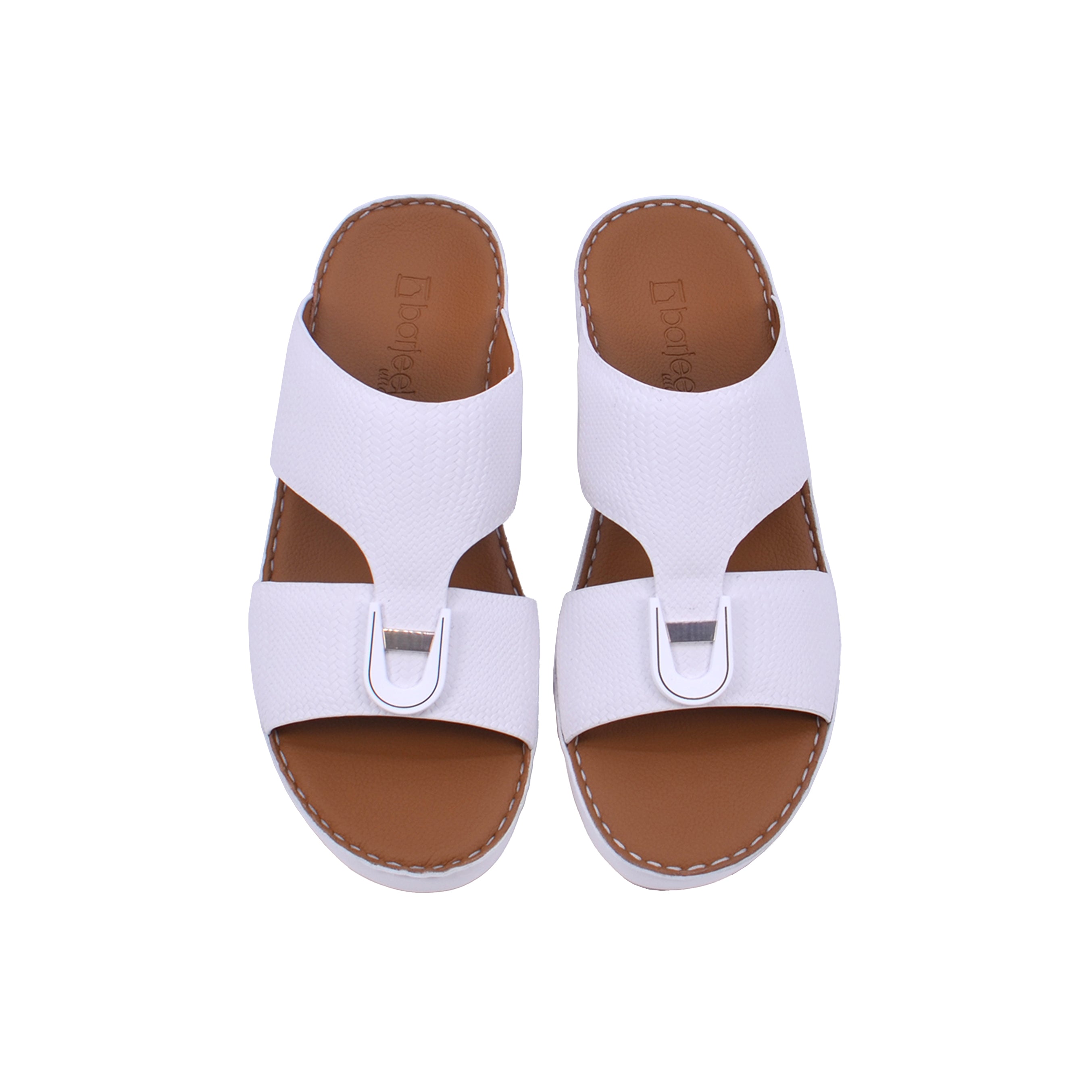 Barjeel Uno BS55 Men's Sandals #color_White