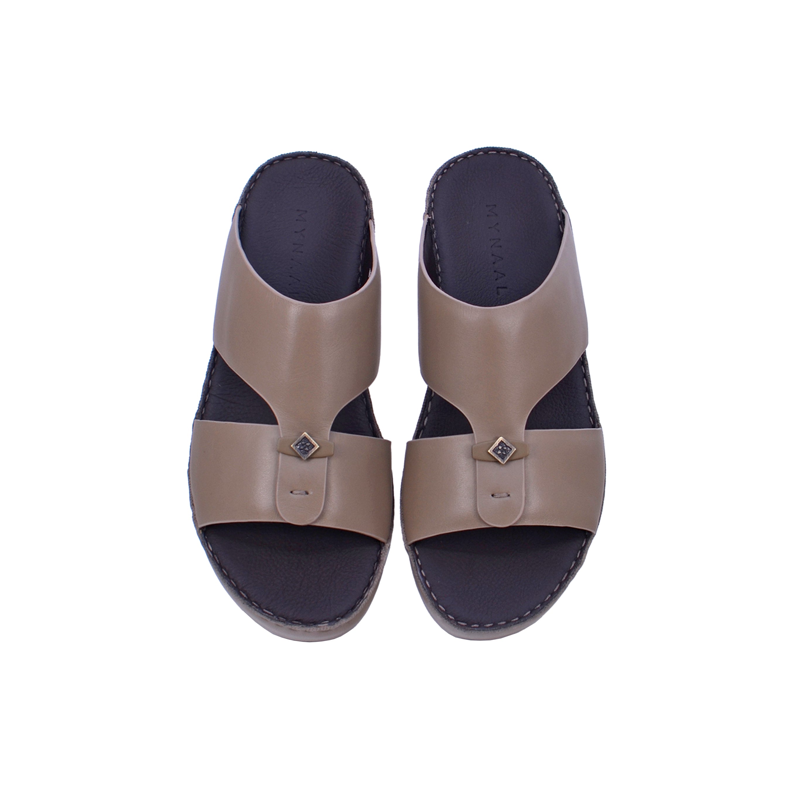 Mynaal MYL 004 Men's Arabic Sandals #color_Taupe