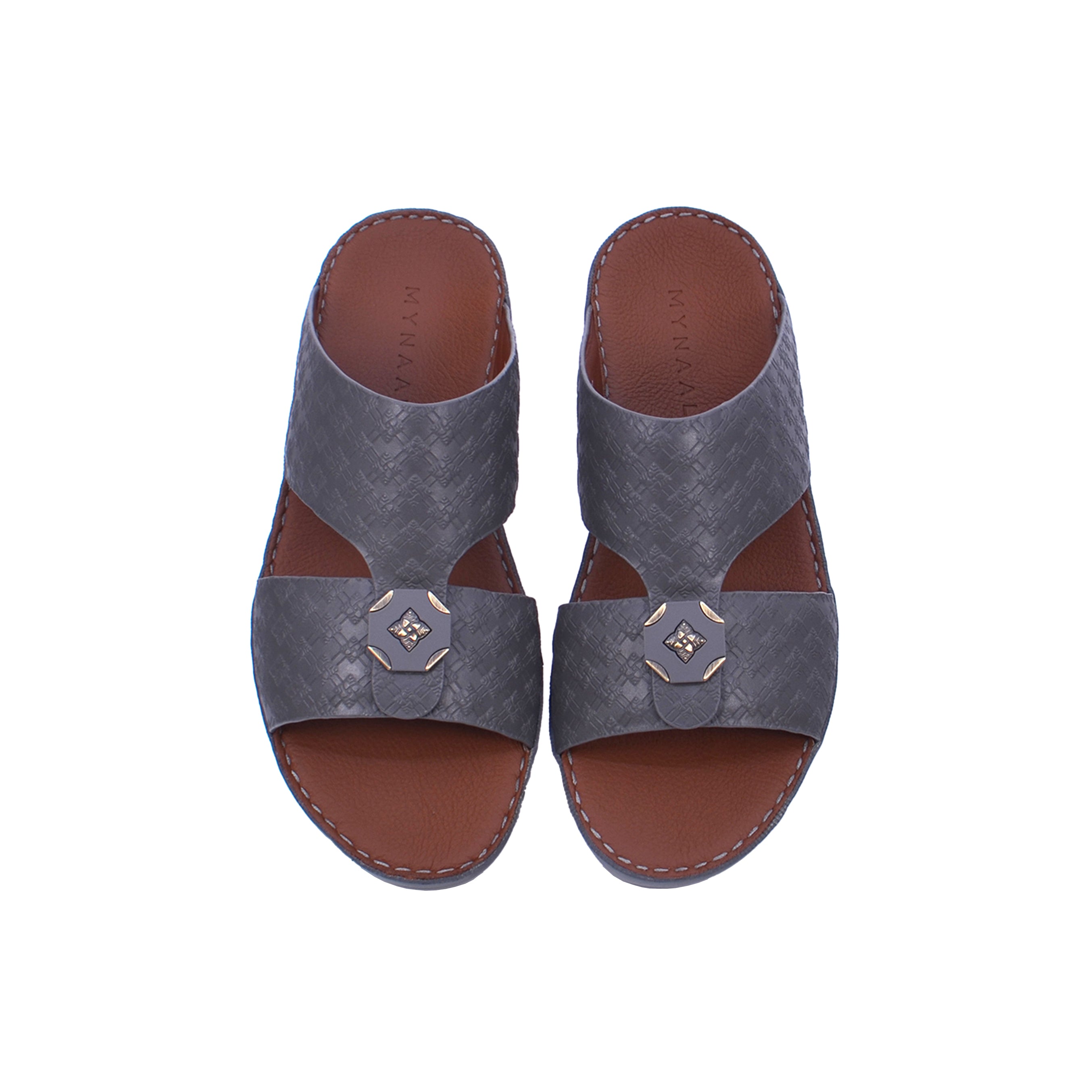 Mynaal MYL 002 Men's Arabic Sandals #color_Gray
