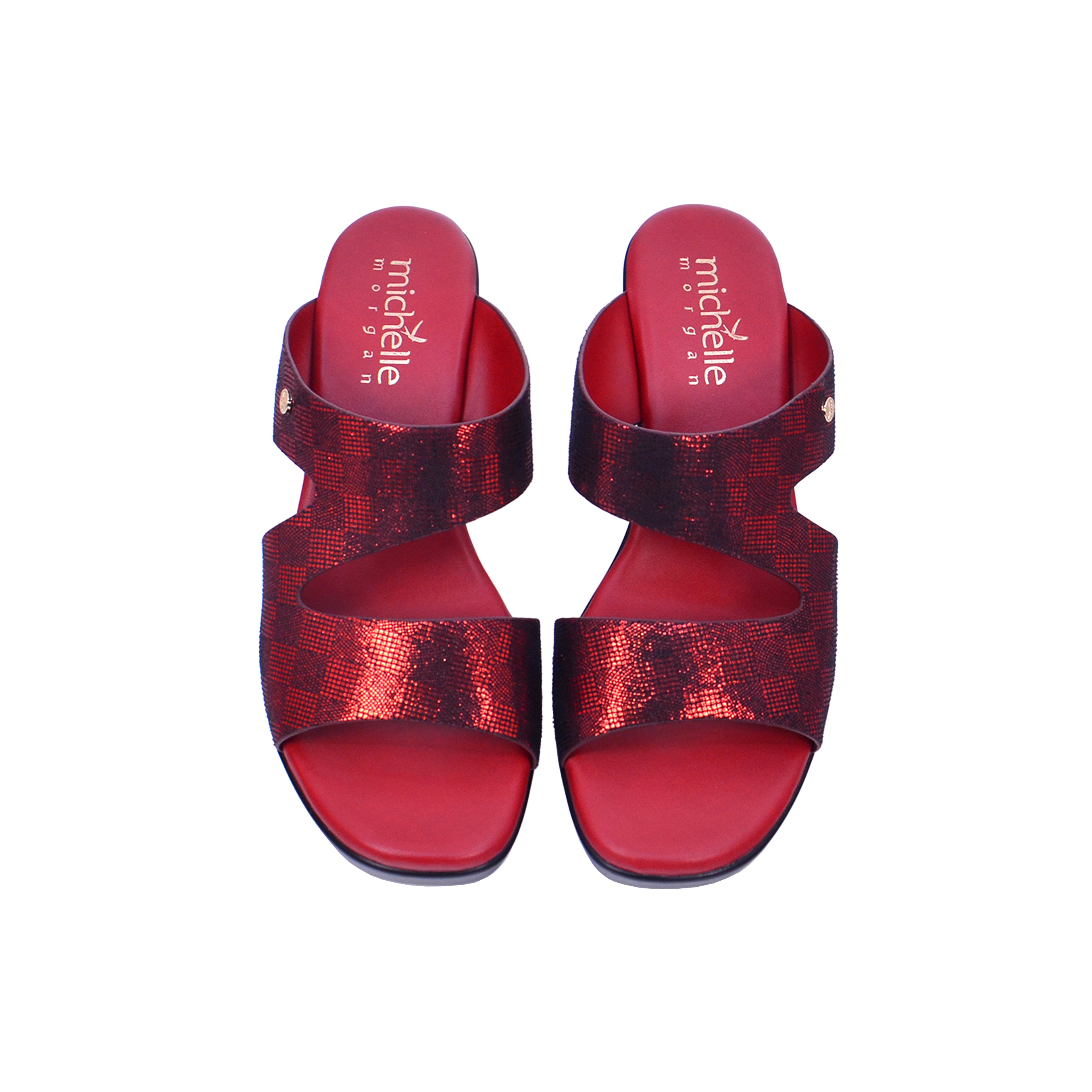 Michelle Morgan 214RJ993 Women's Heeled Sandals #color_Maroon