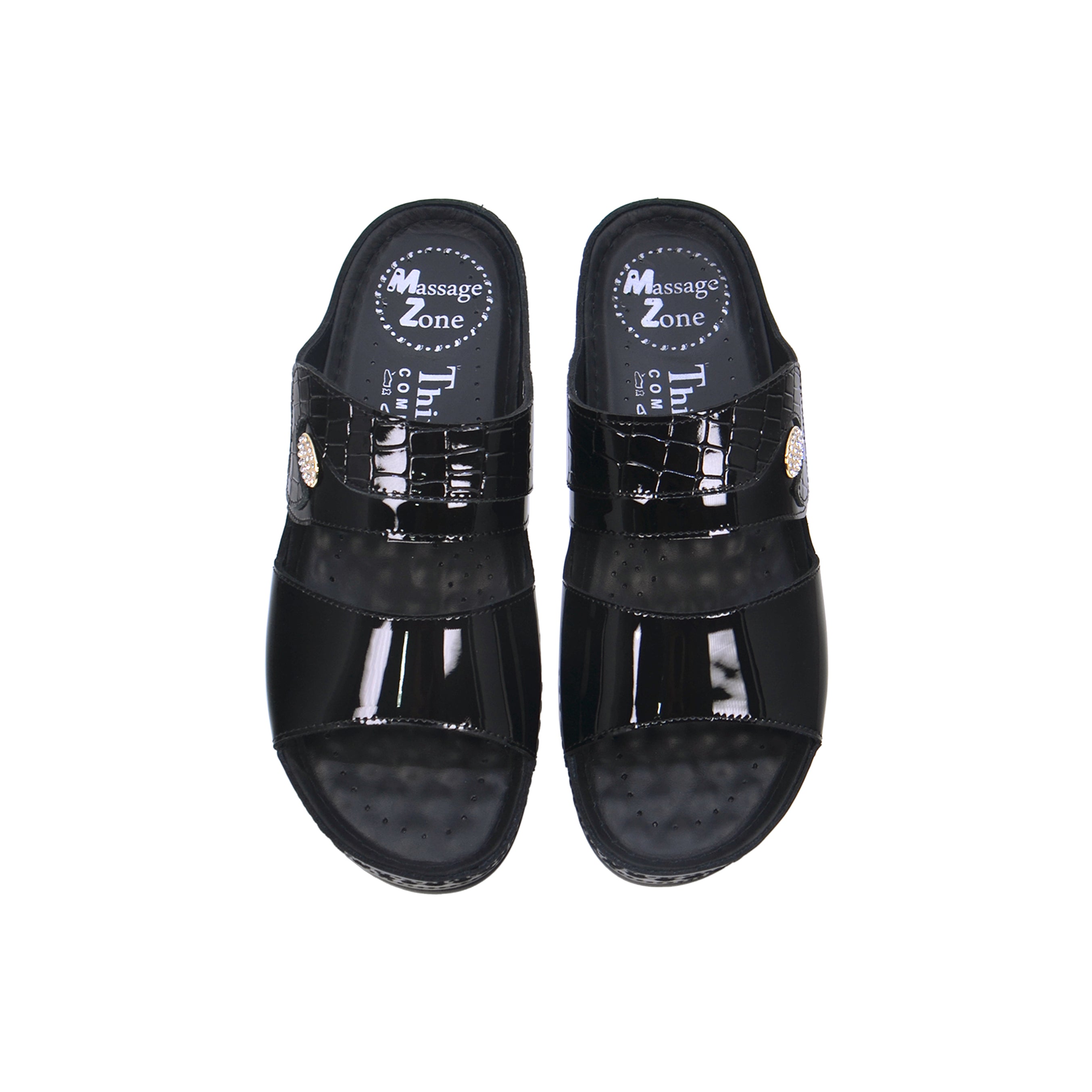 Think TL-25J Women's Sandals #color_Black