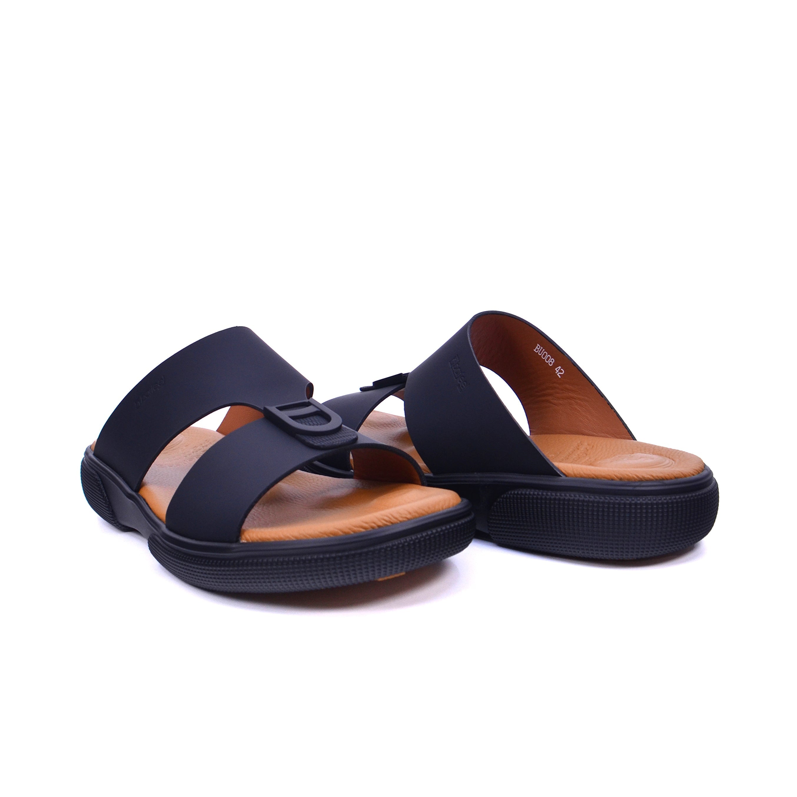 Barjeel Uno BU008 Men's Sandals #color_Black