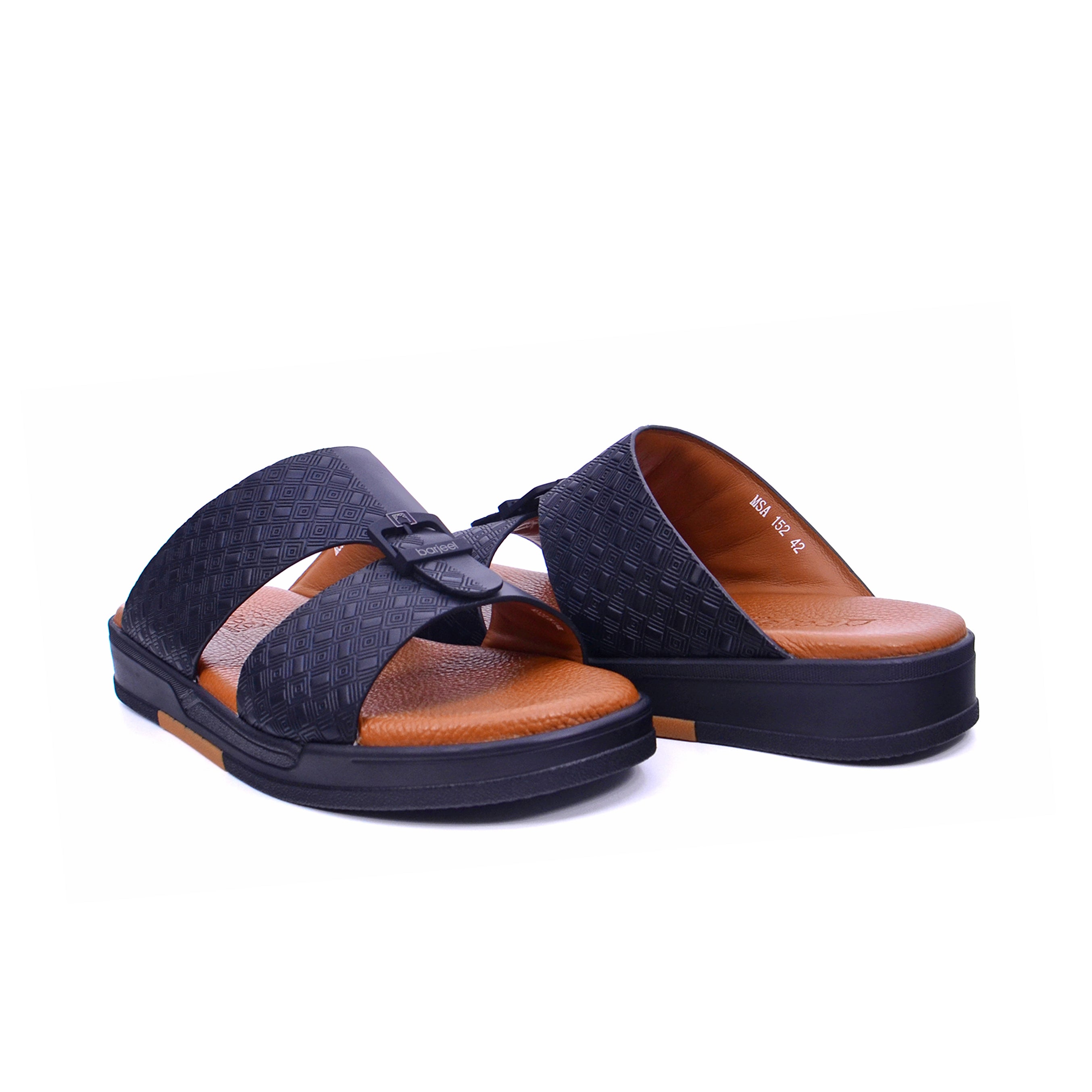 Barjeel Uno MSA 152 Men's Sandals #color_Black