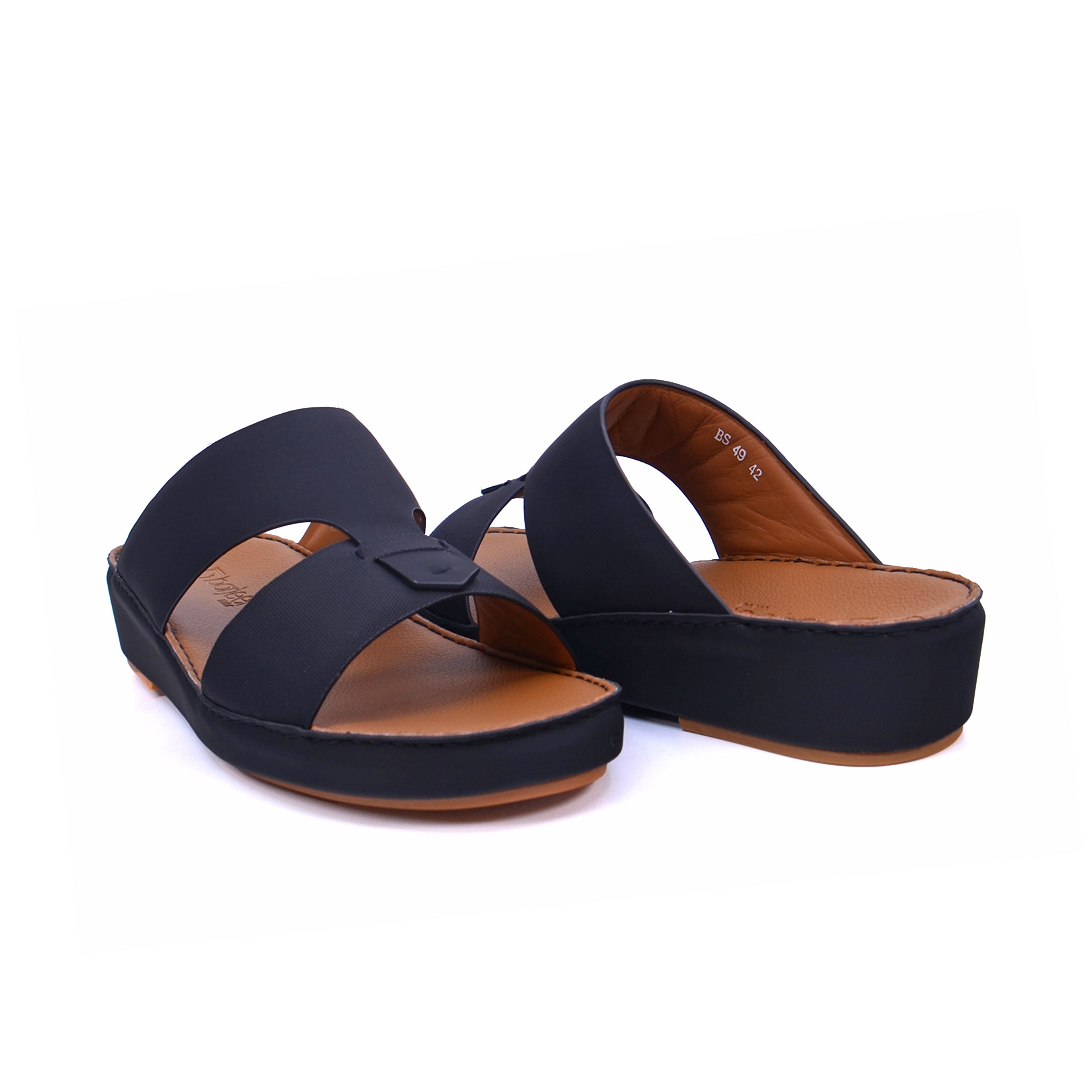 Barjeel Uno BS49 Men's Sandals #color_Black