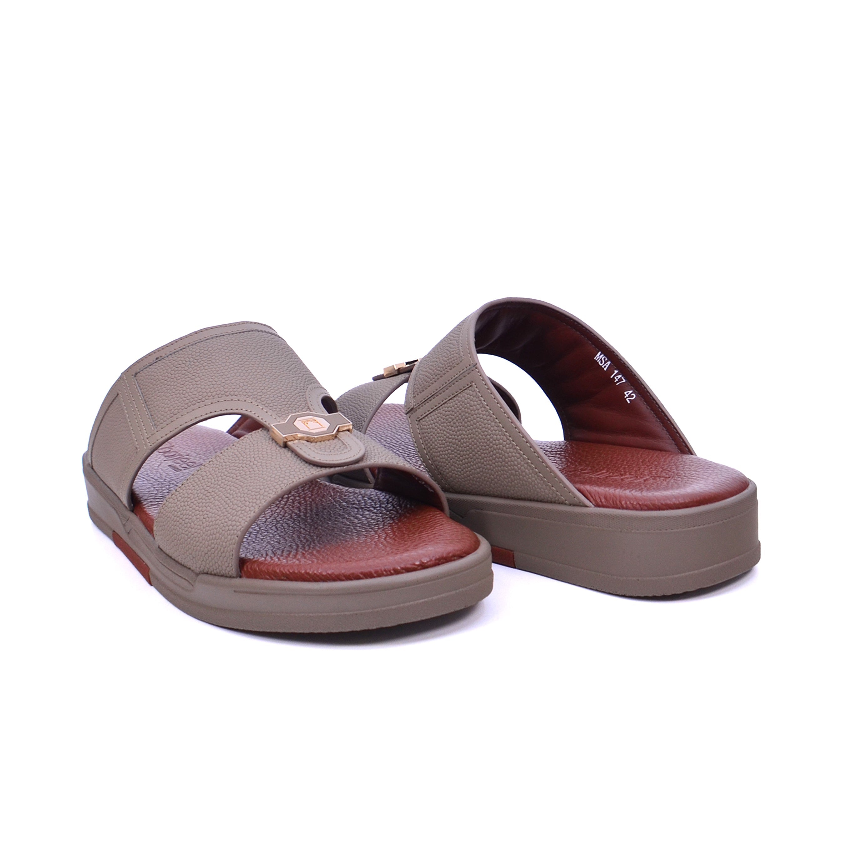 Barjeel Uno MSA 147 Men's Sandals #color_Brown