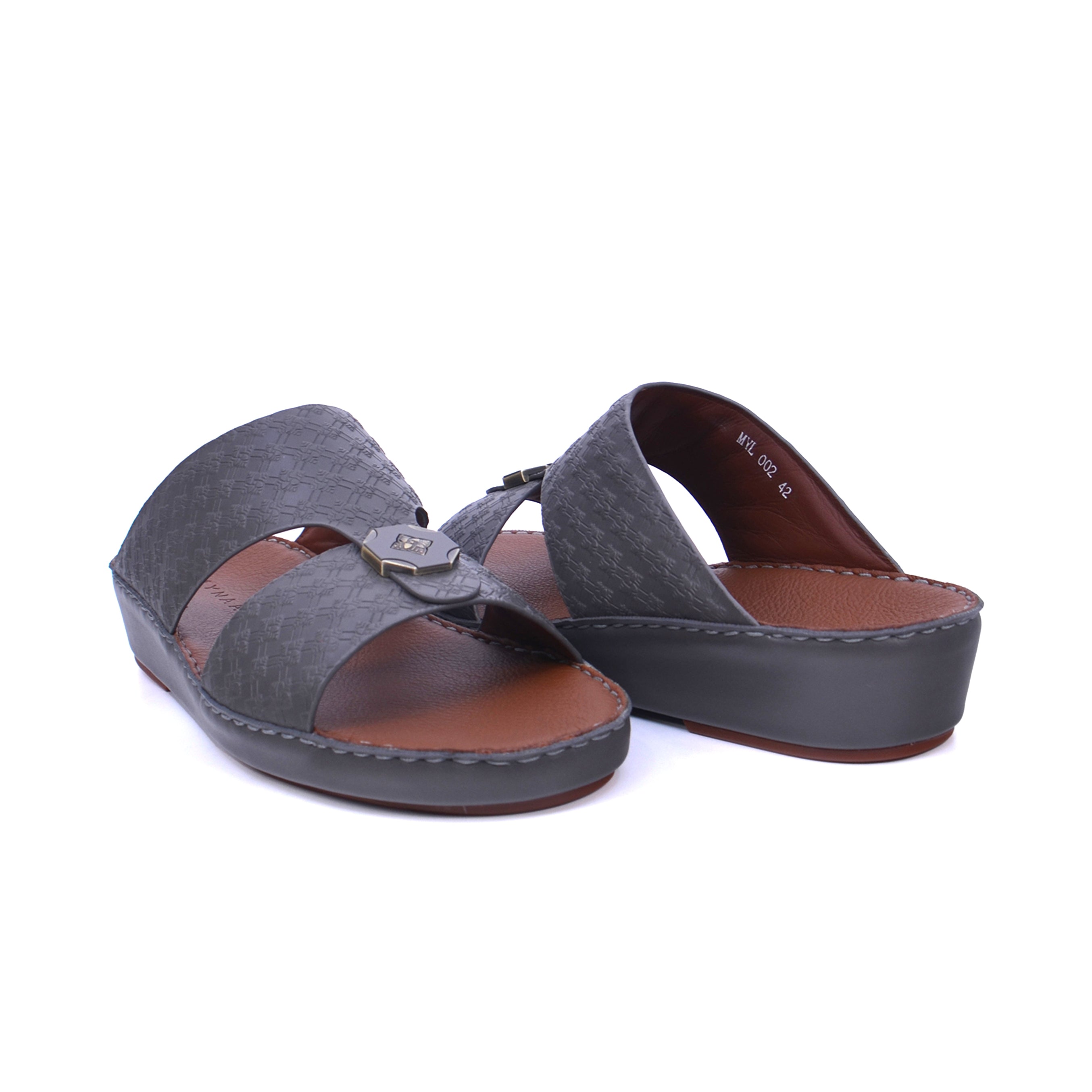 Mynaal MYL 002 Men's Arabic Sandals #color_Gray