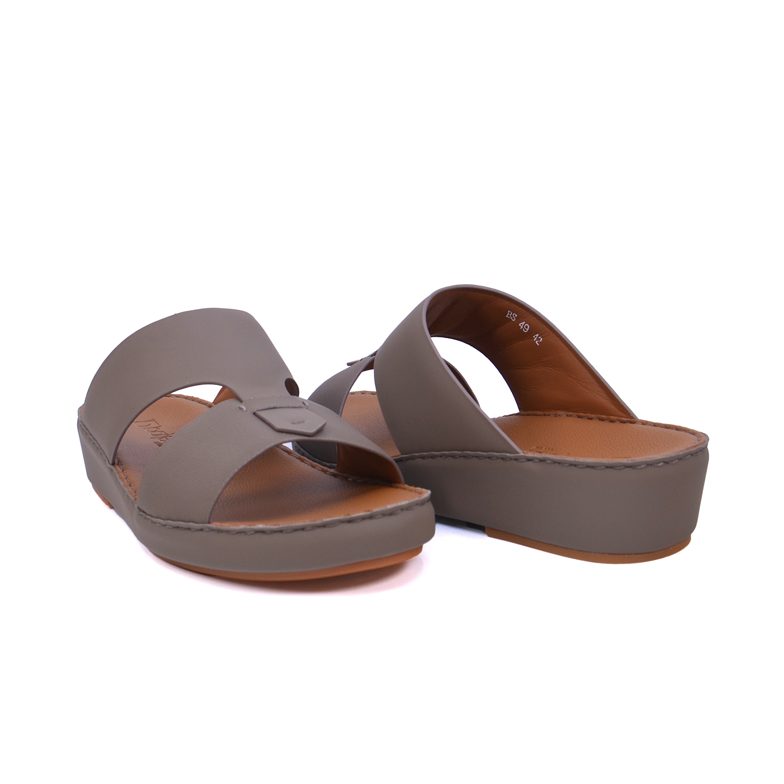 Barjeel Uno BS49 Men's Sandals #color_Beige