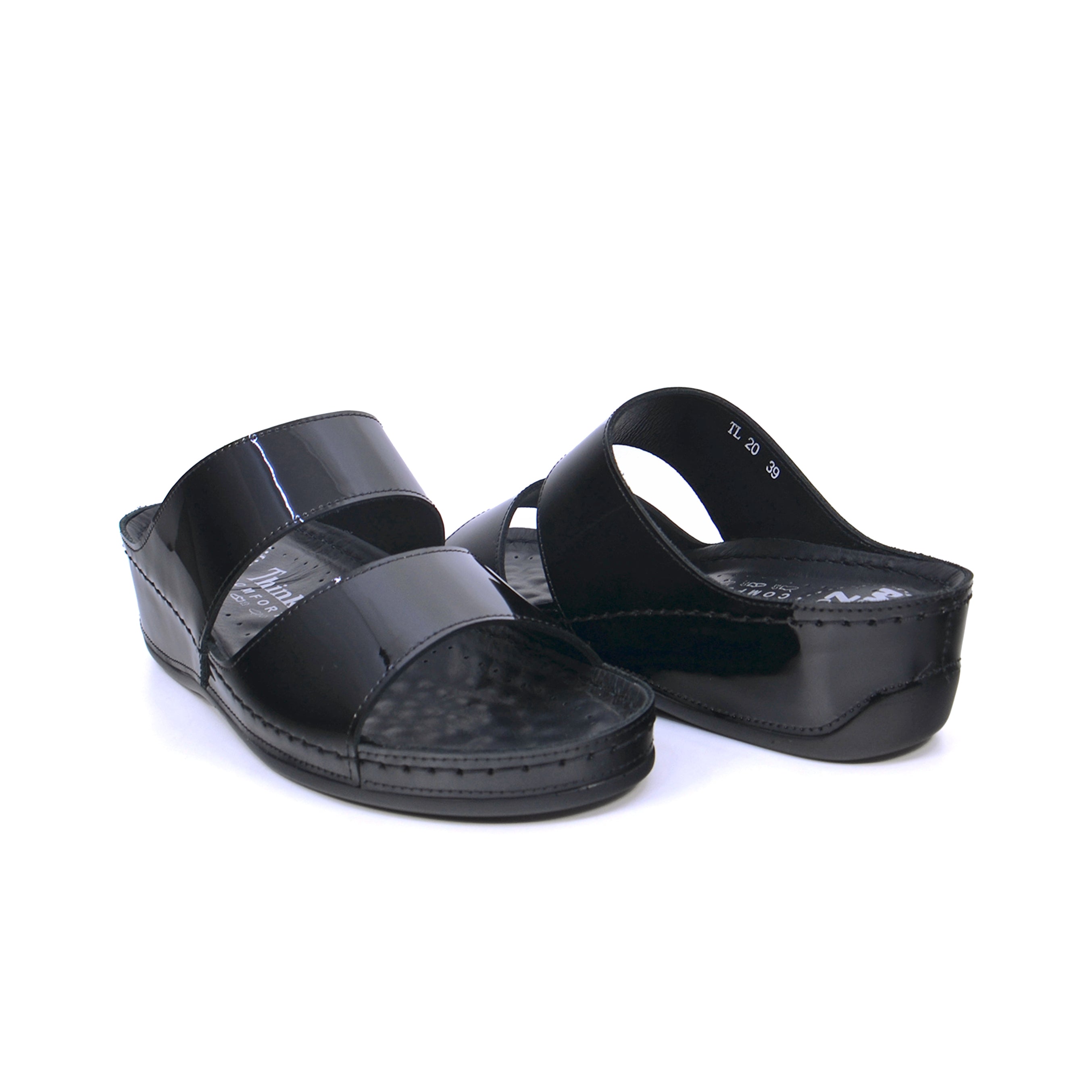 Think TL-20 Women's Sandals #color_Black