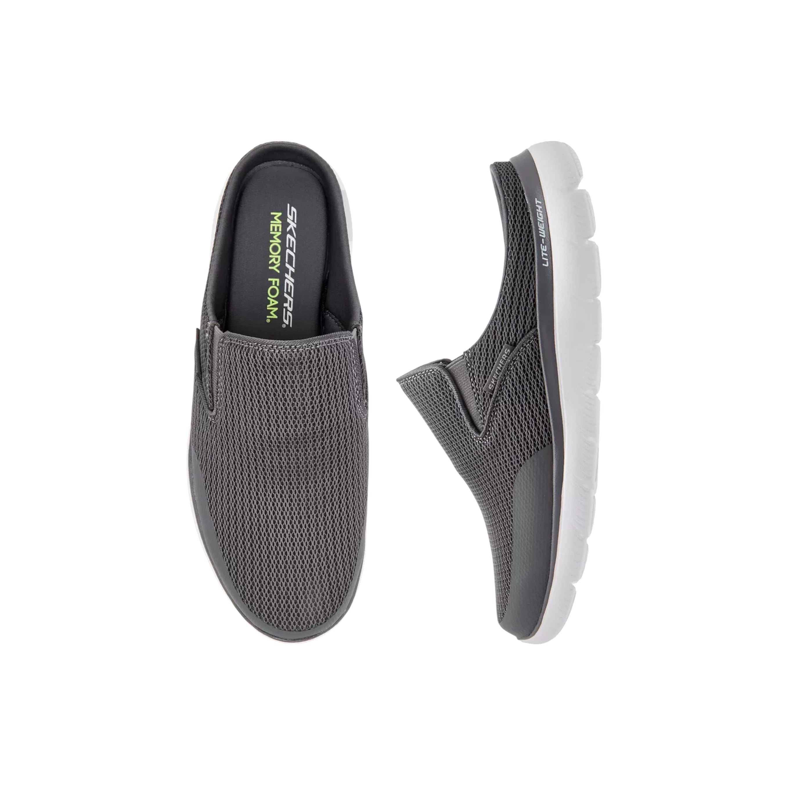 Skechers Men's Summits Vindicator Slip-On Mules #color_Gray
