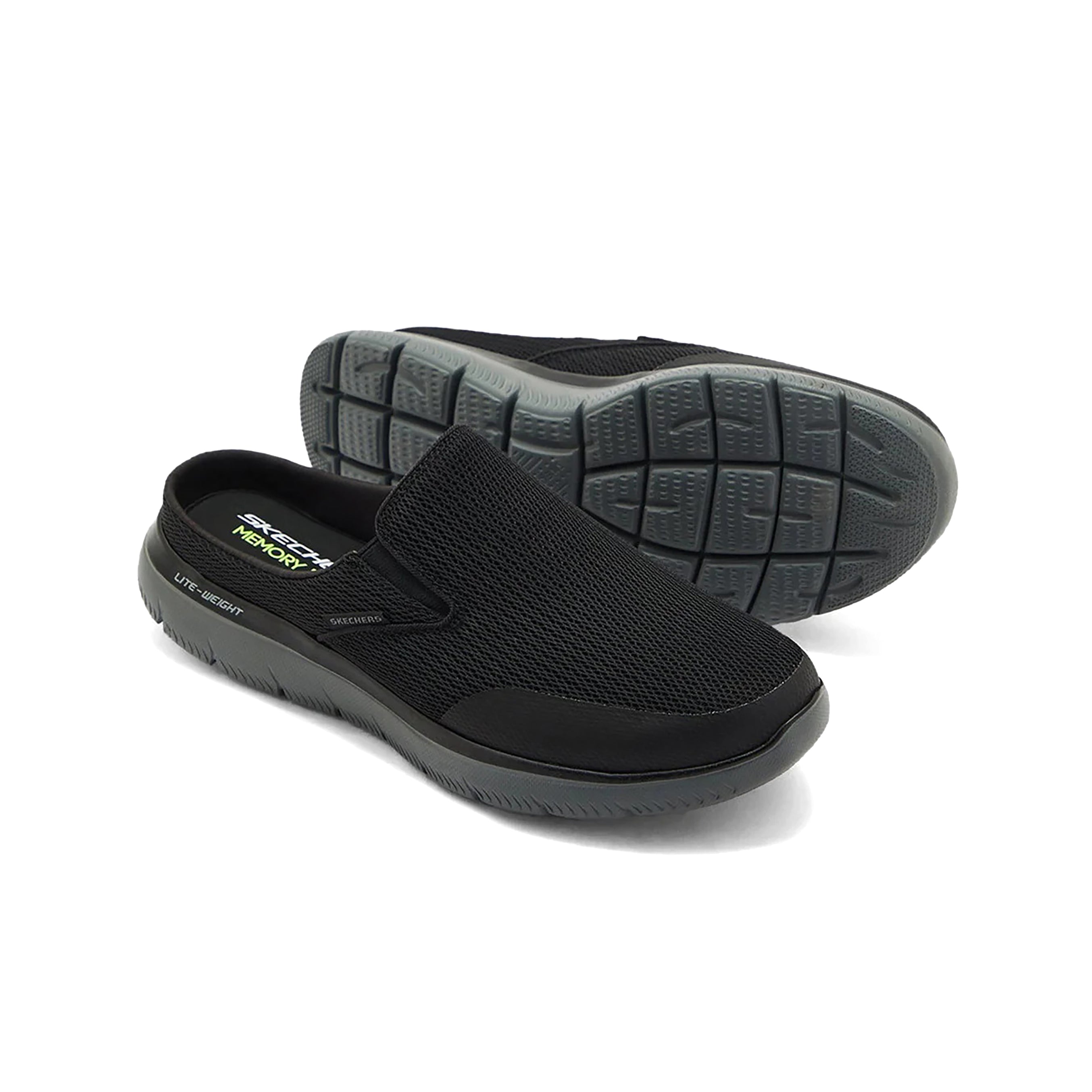 Skechers Men's Summits Vindicator Slip-On Mules #color_Black