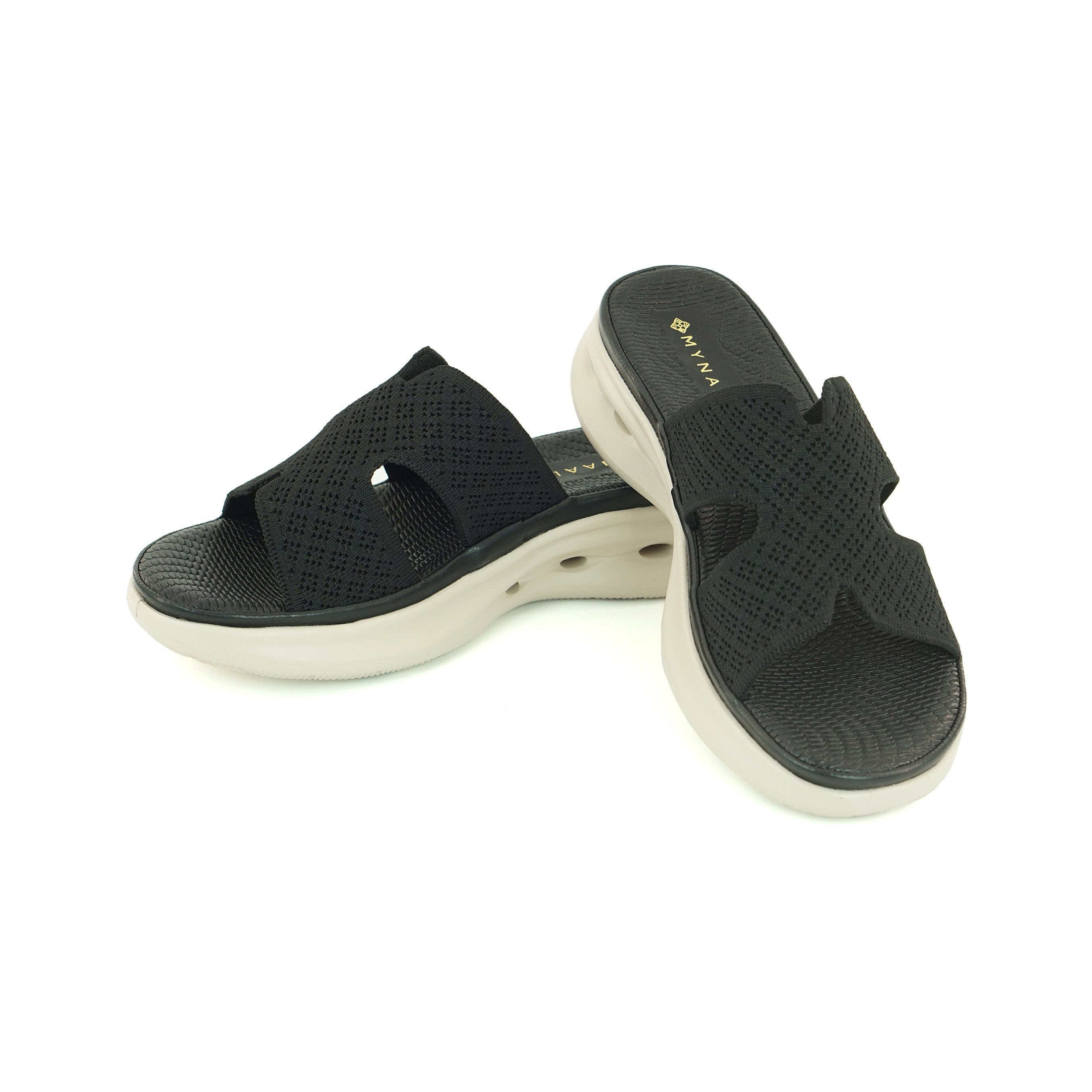 Mynaal 19Z332-6 Women's Sandals #color_Black