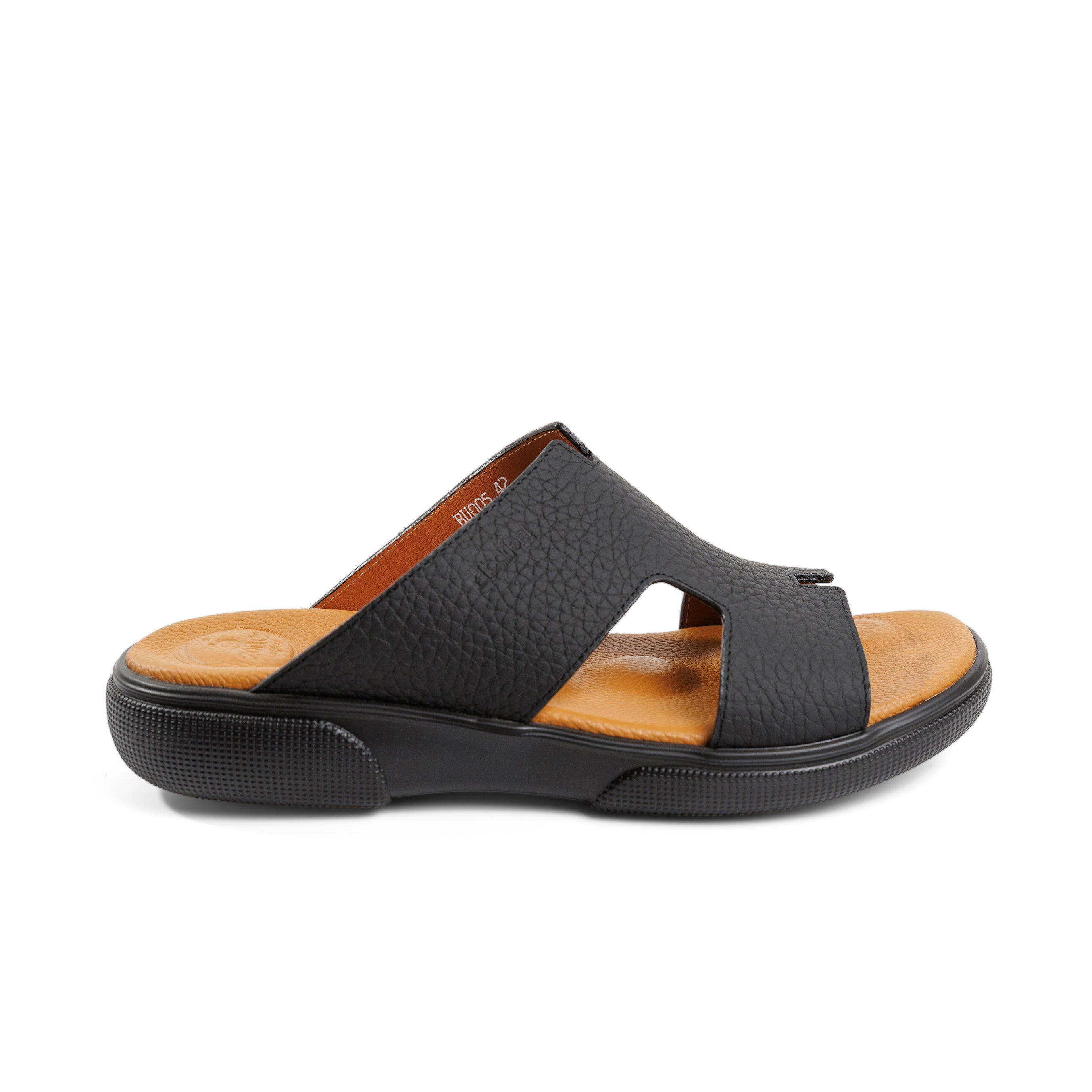 Barjeel Uno BU005 Men's Sandals #color_Black
