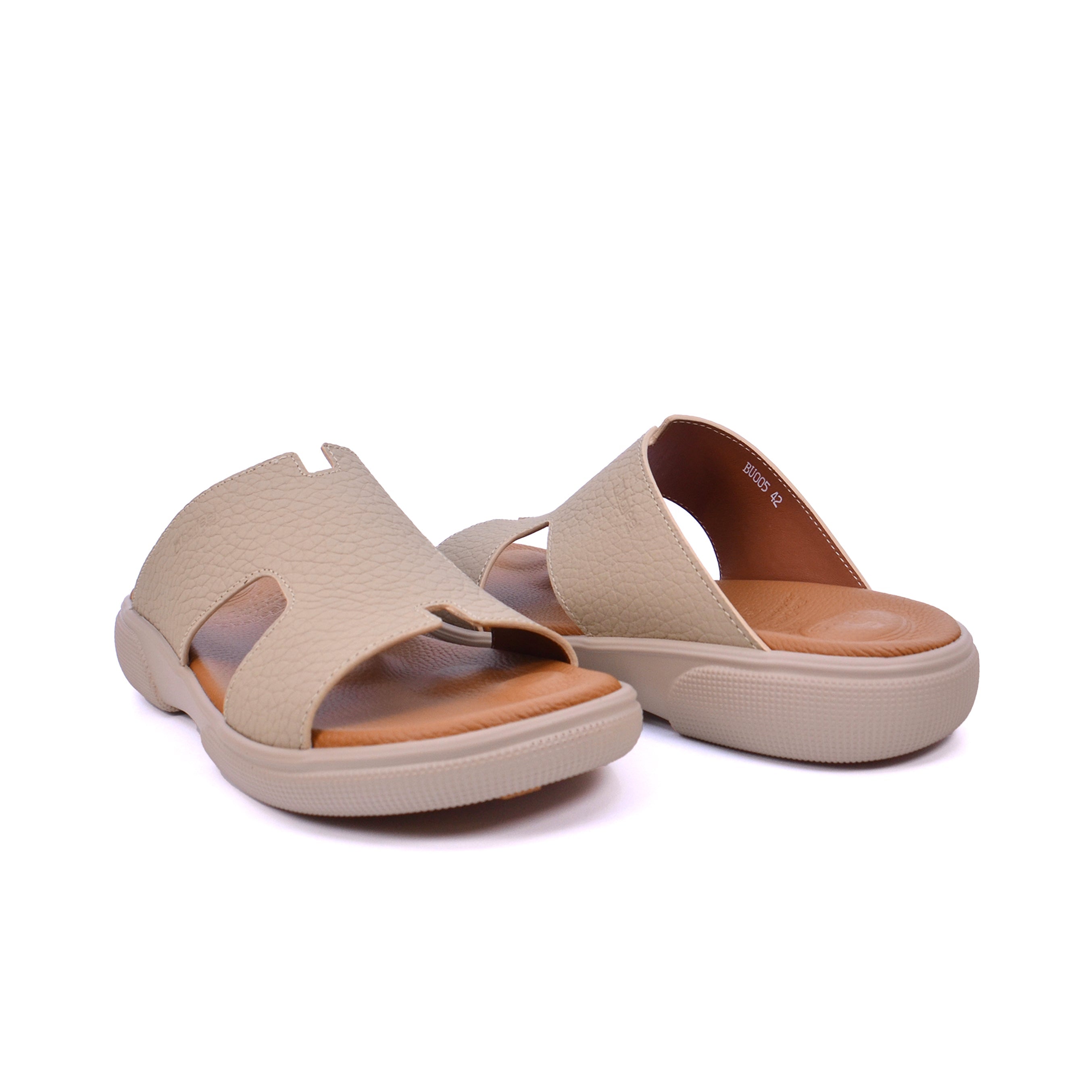 Barjeel Uno BU005 Men's Sandals #color_Beige