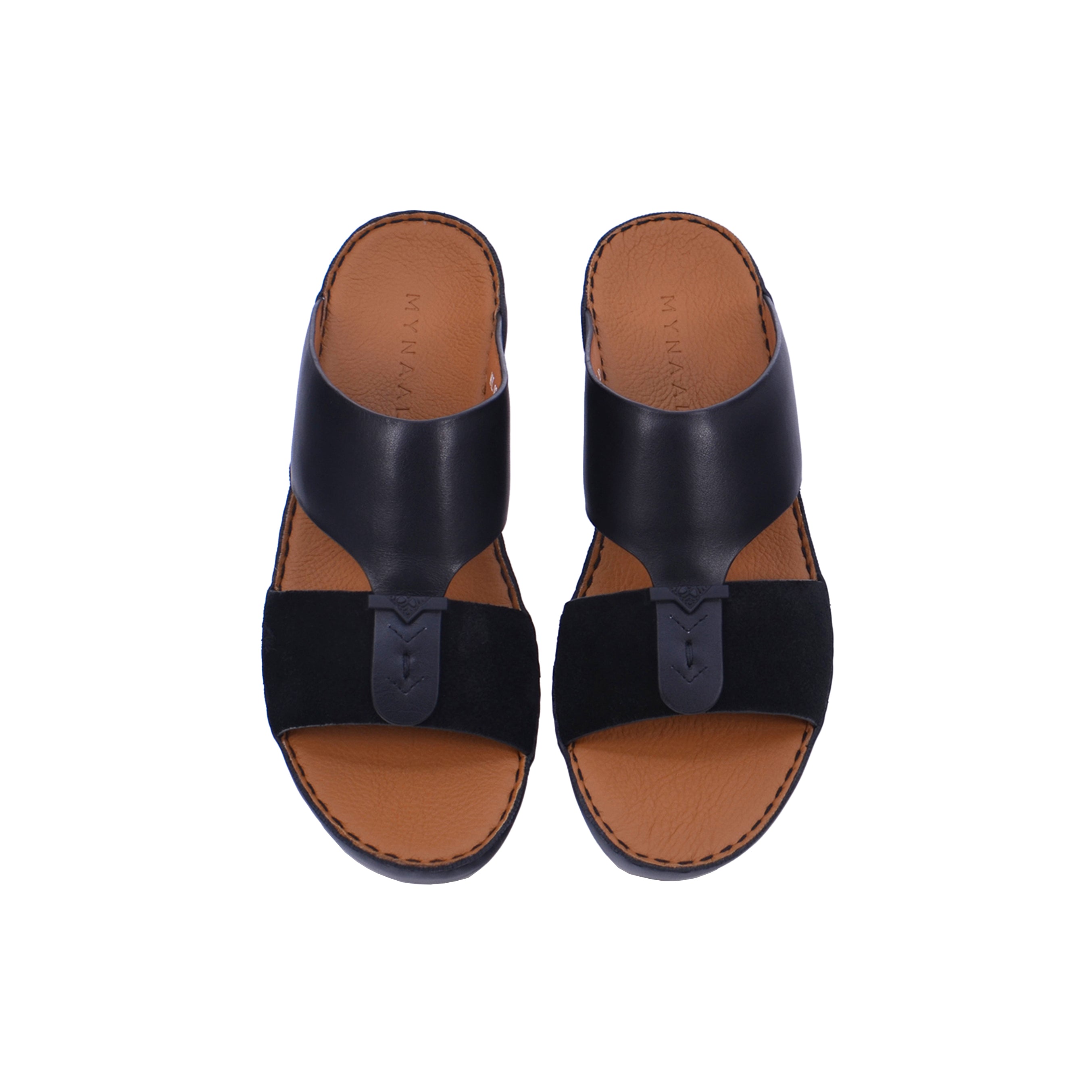 Mynaal MYL 001 Men's Arabic Sandals #color_Black