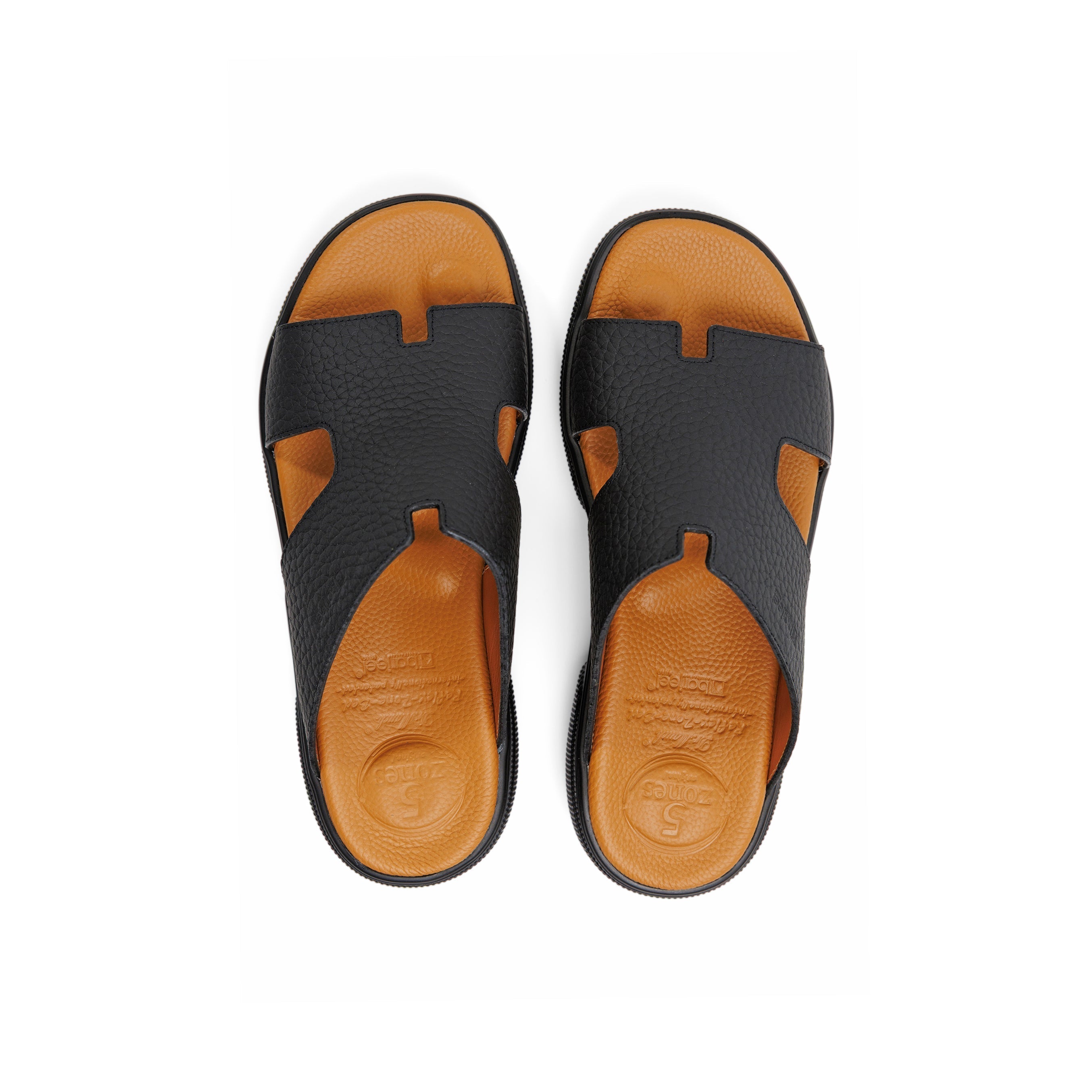 Barjeel Uno BU005 Men's Sandals #color_Black