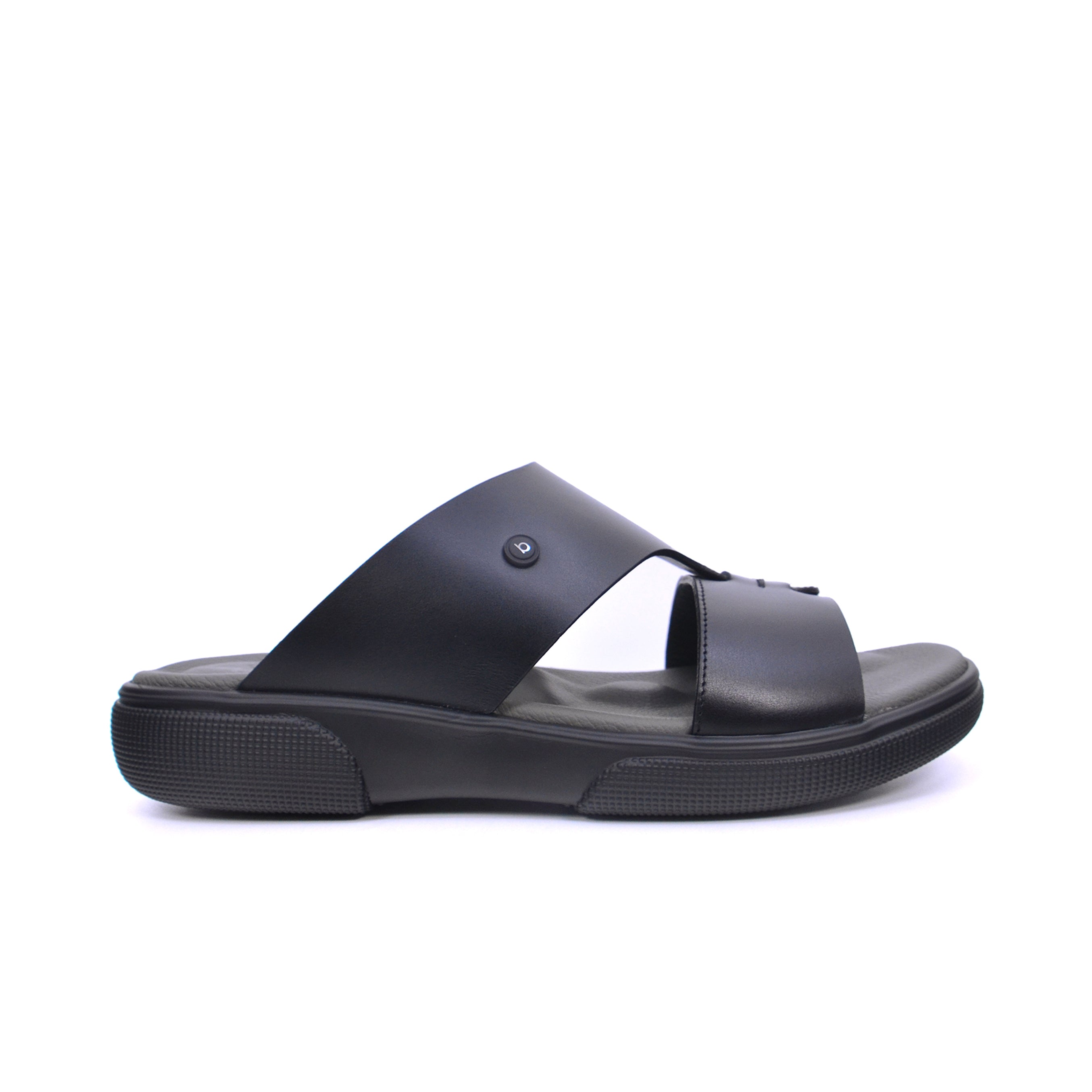 Barjeel Uno BU009 Men's Sandals #color_Black