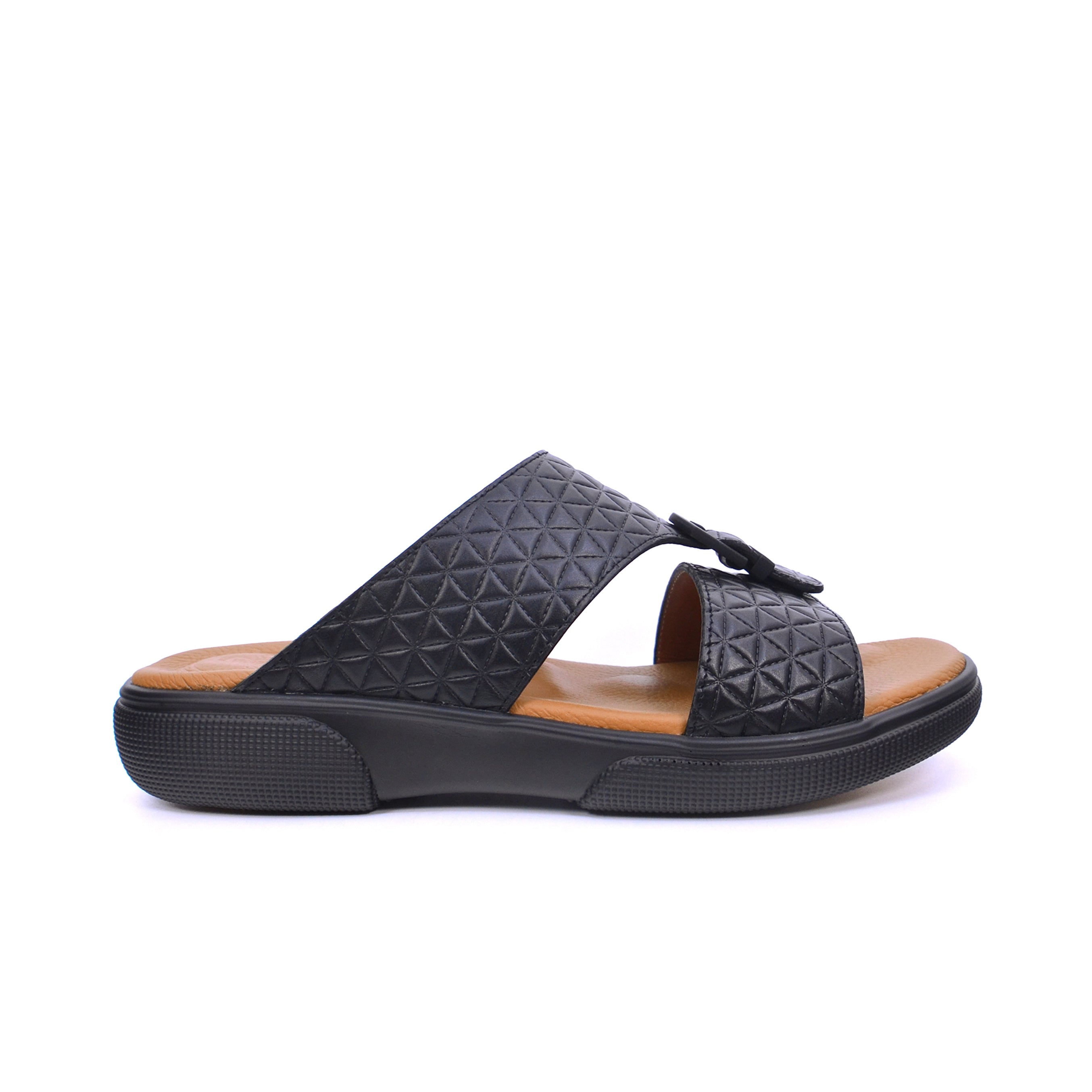 Barjeel Uno BU007 Men's Sandals #color_Black