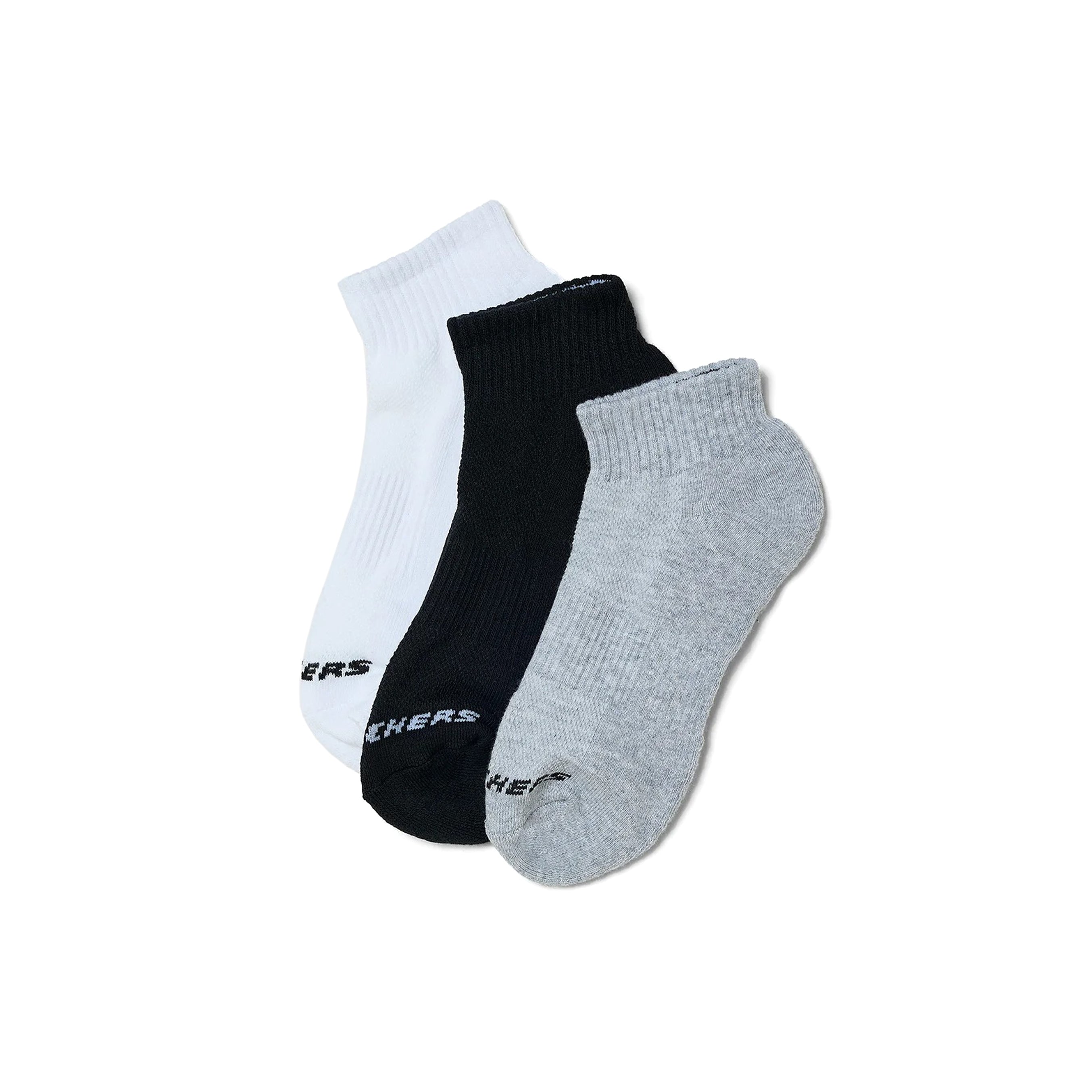 Skechers Women's 3PK Terry Quarter Crew Socks
