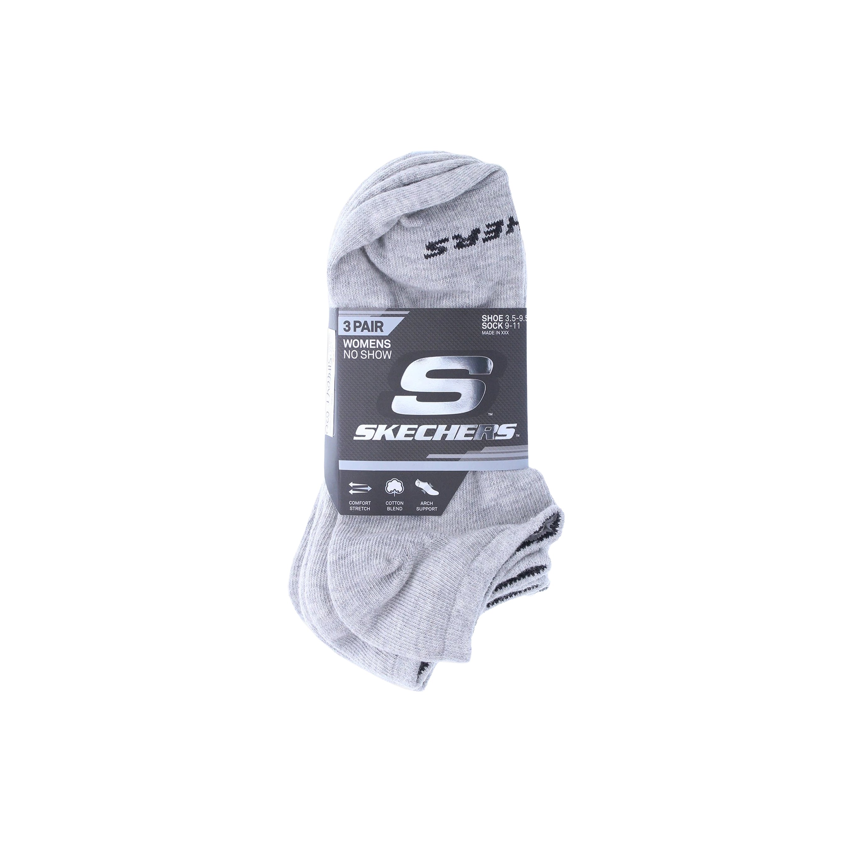 Skechers Women's 3PK Non-Terry Ankle Socks