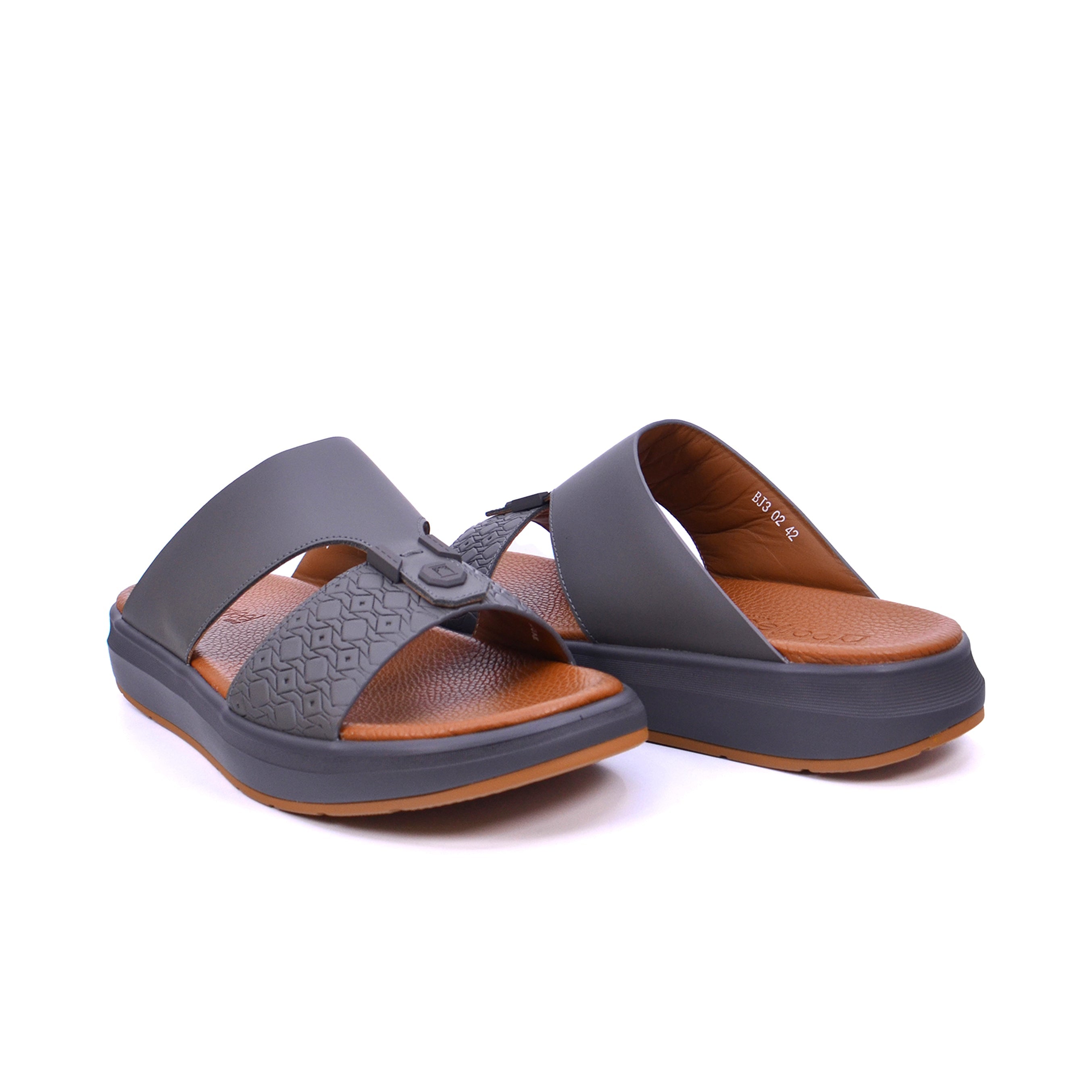 Barjeel Uno BJ 302 Men's Sandals #color_Gray