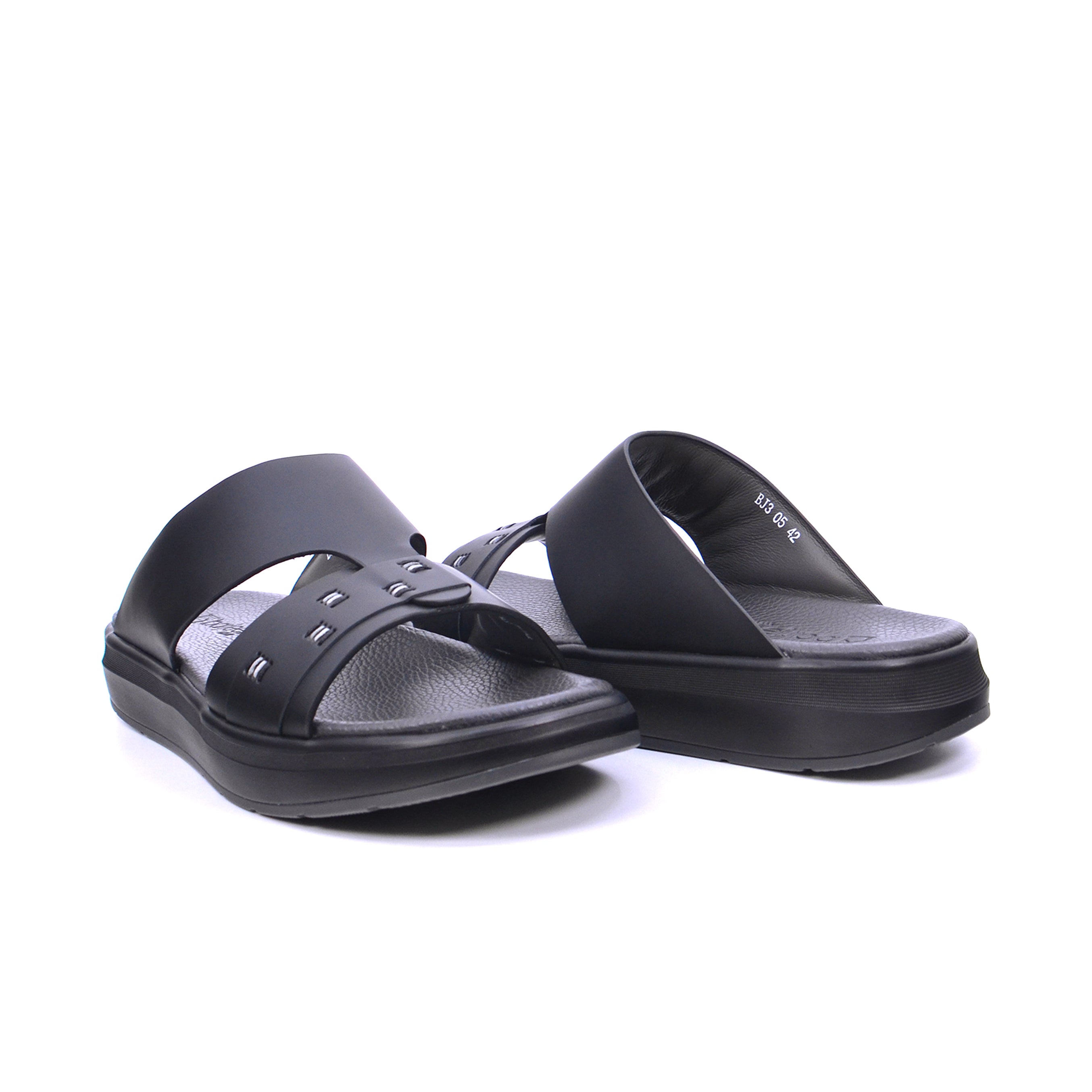 Barjeel Uno BJ 305 Men's Sandals #color_Black