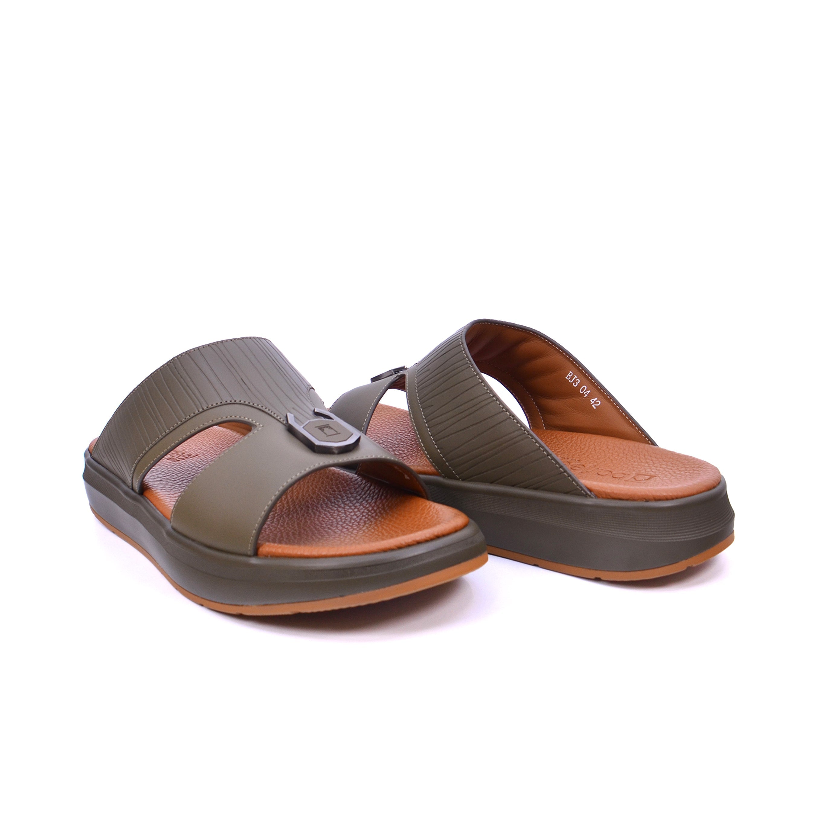Barjeel Uno BJ 304 Men's Sandals #color_Brown