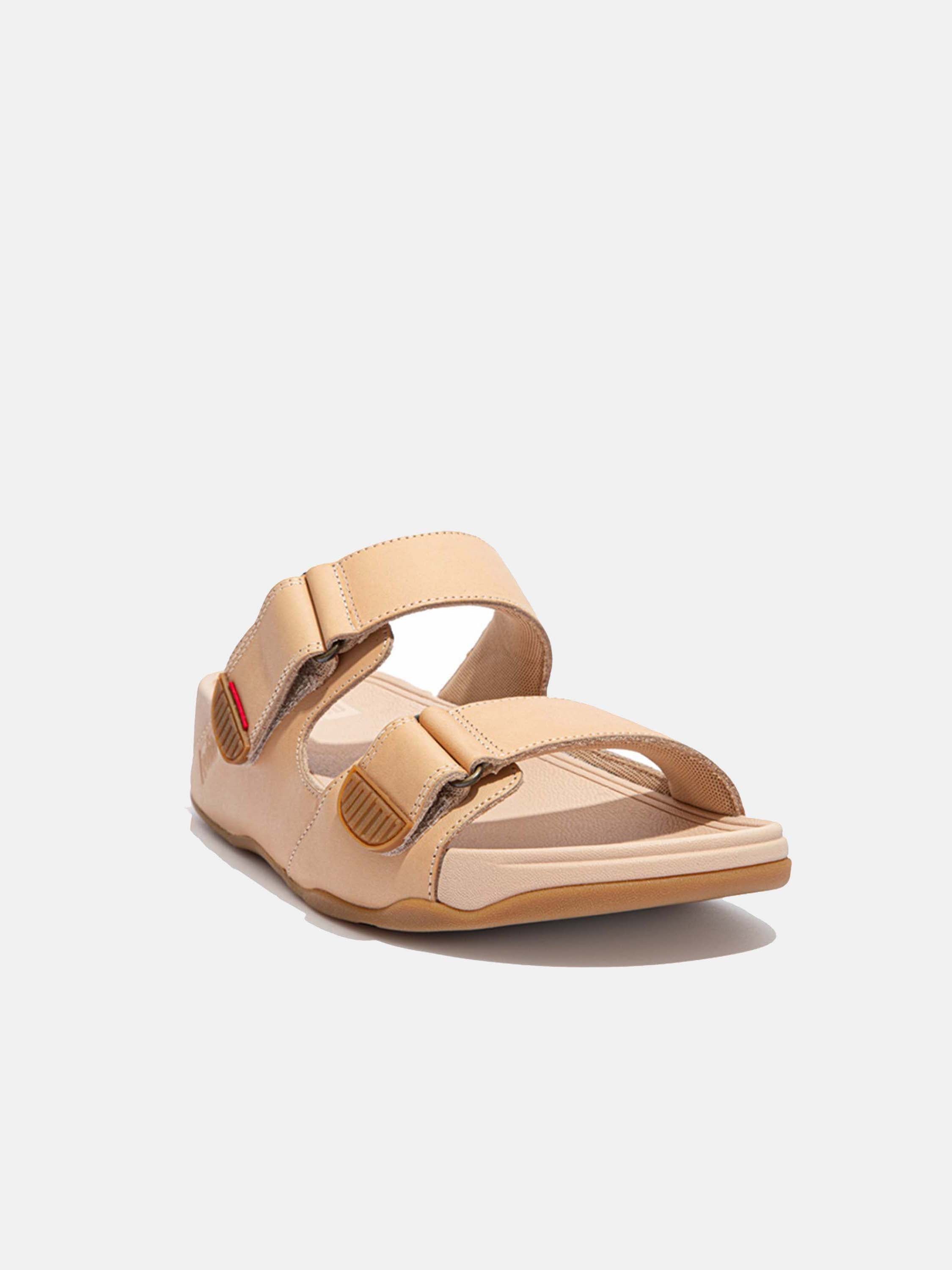 Fitflop Men's Gogh Moc Leather Sandals #color_Beige