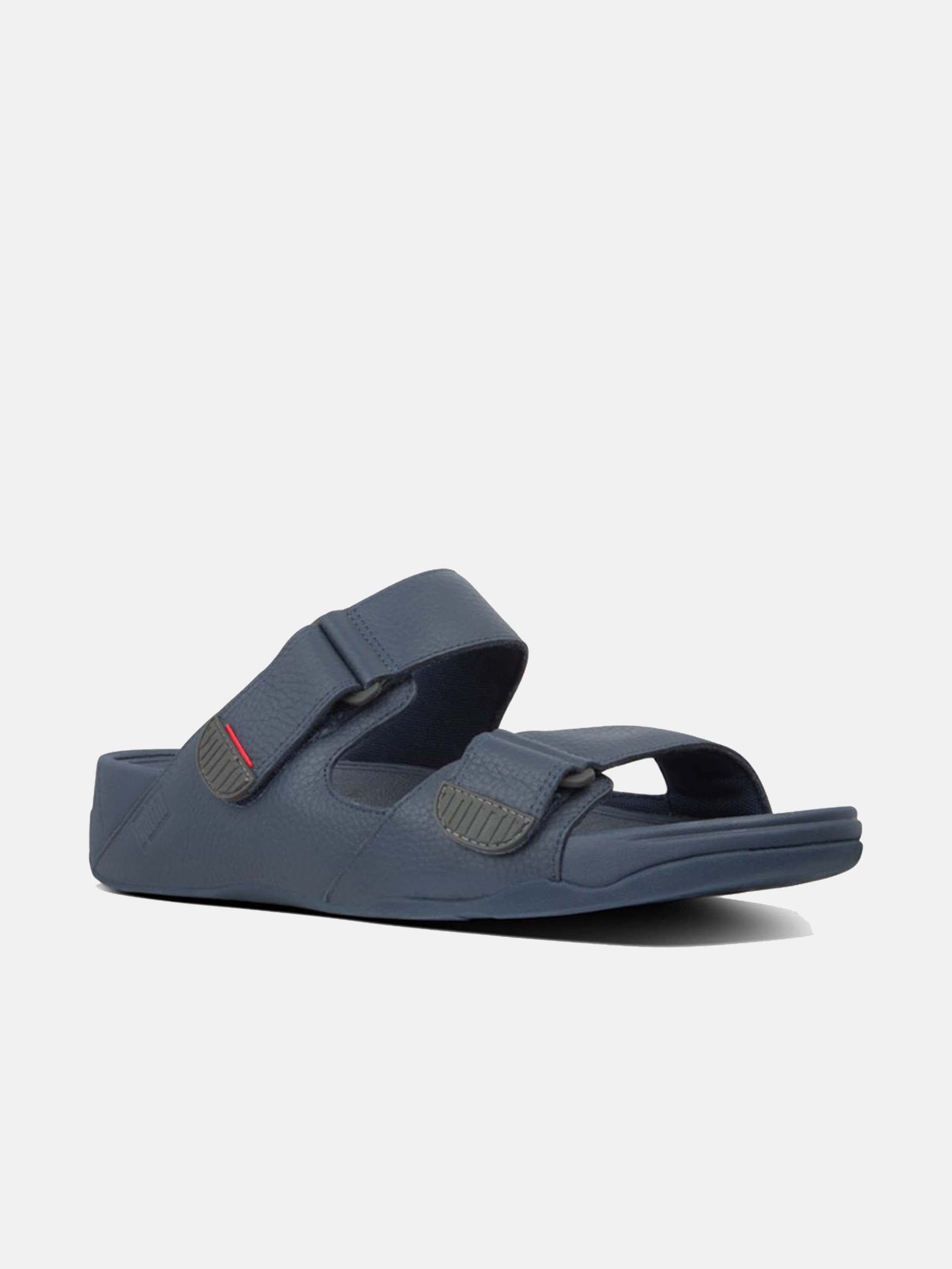 Fitflop Men's Gogh Moc Leather Sandals #color_Navy