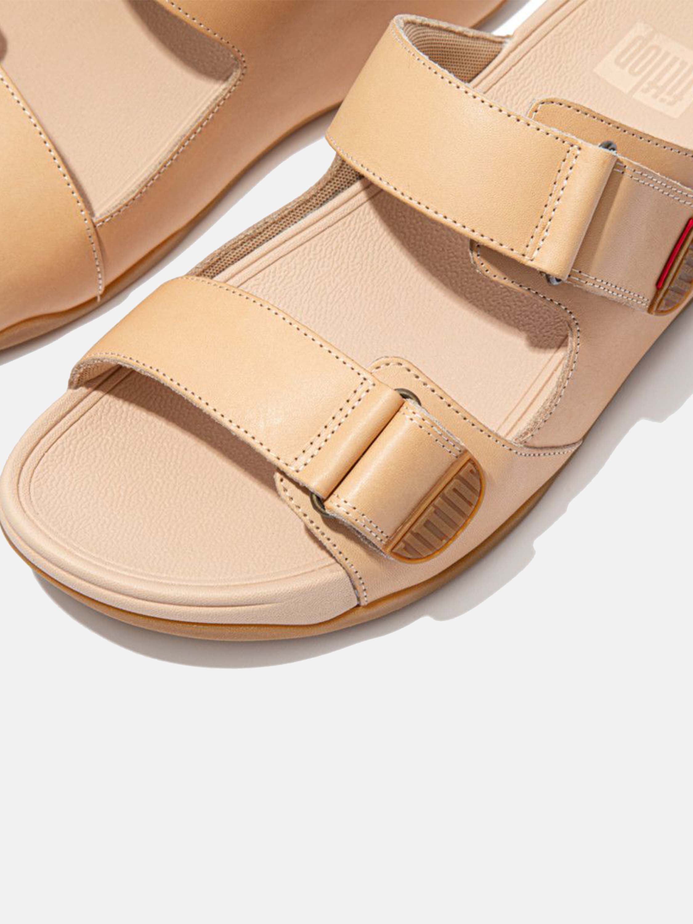 Fitflop Men's Gogh Moc Leather Sandals #color_Beige